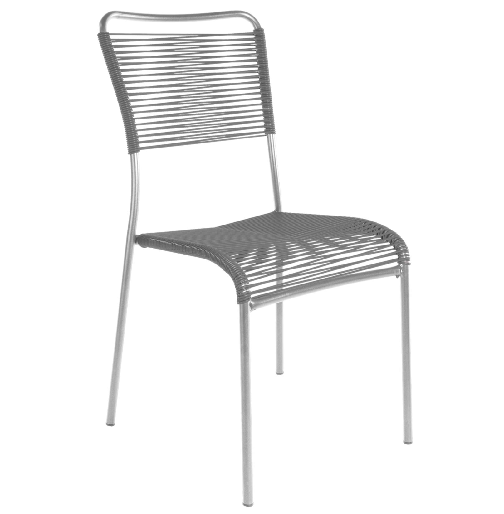 SpaghettiStuhl Mendrisio Schaffner / Farbe Alusilber
