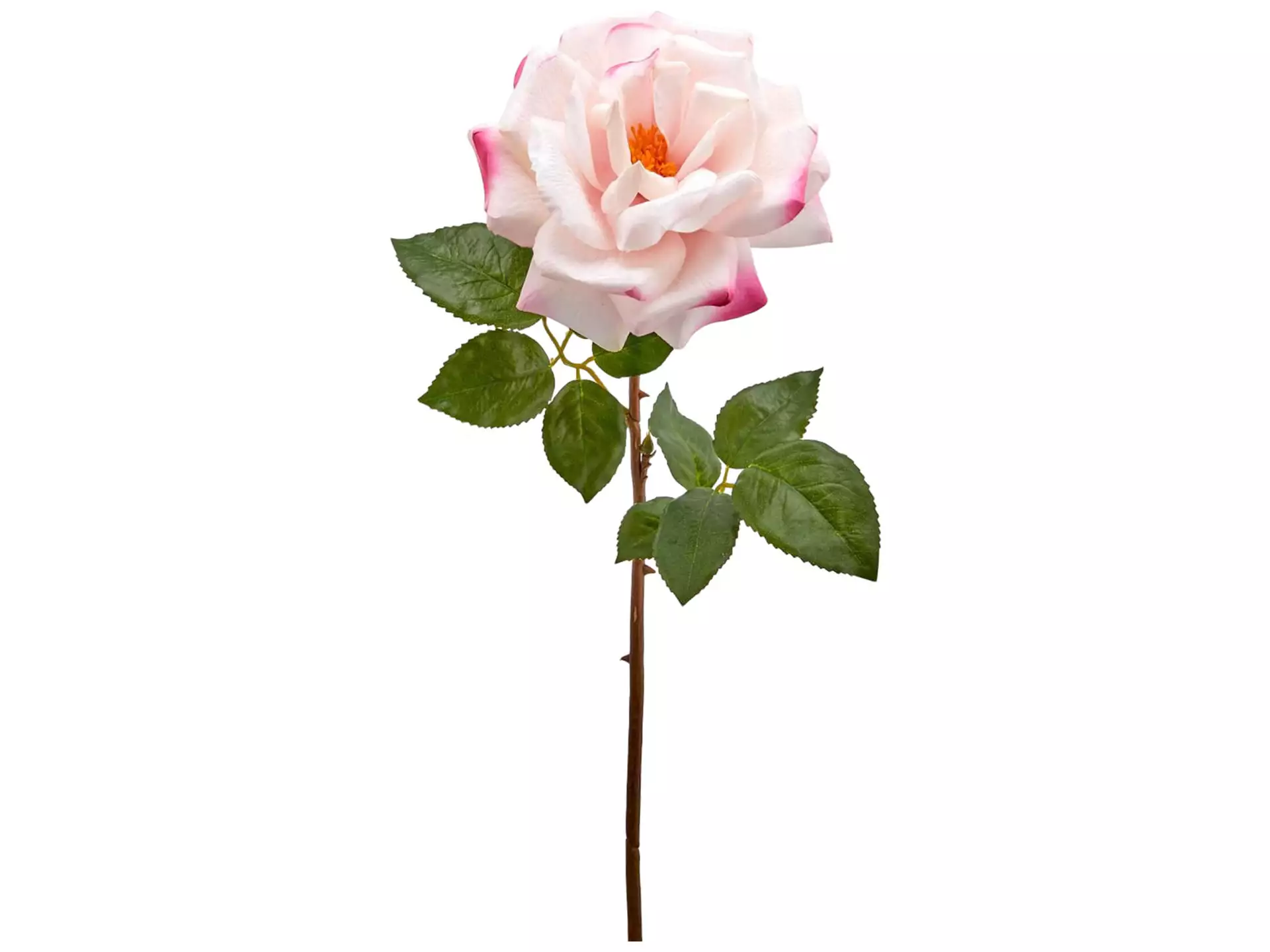 Kunstblumen Rose Rosa H: 56 cm Edg