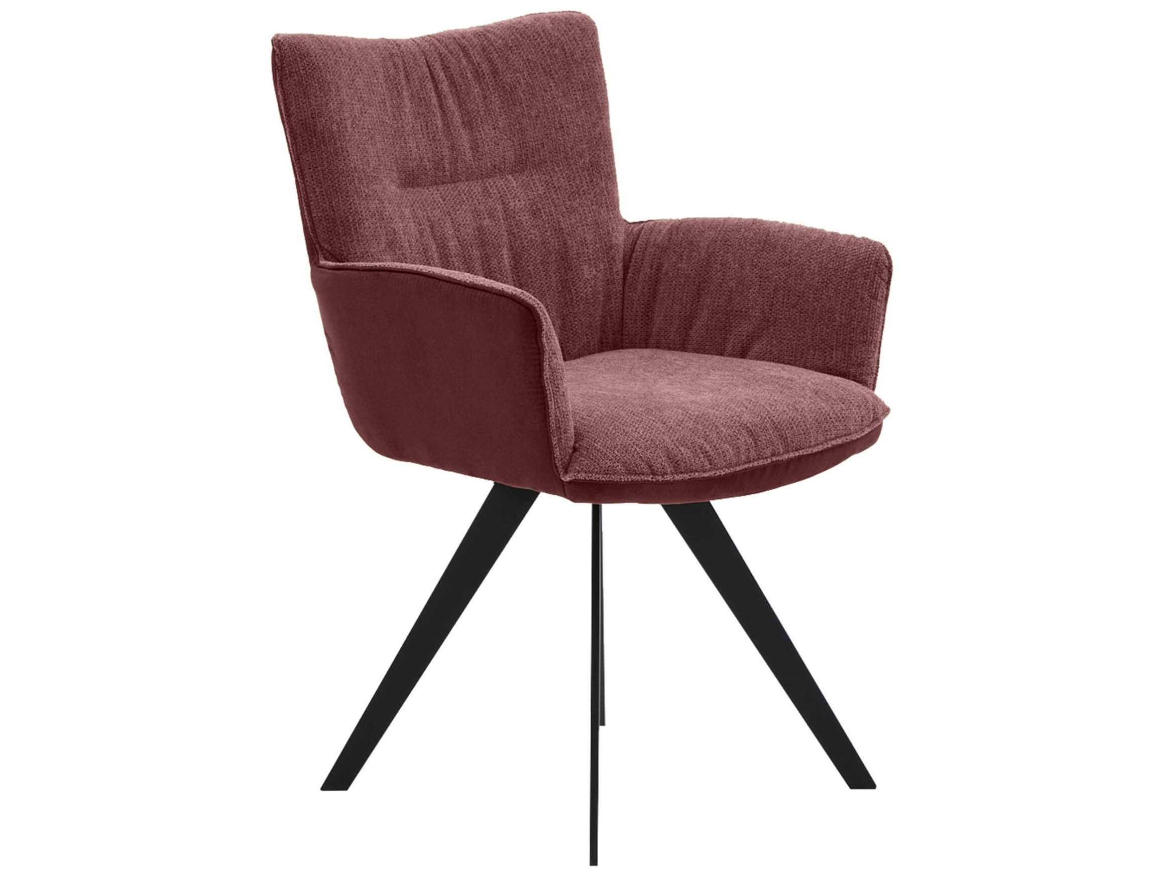 Drehstuhl Pancho Eisenstativ Niehoff / Farbe: Weinrot / Bezugsmaterial: Microfaser Stoff