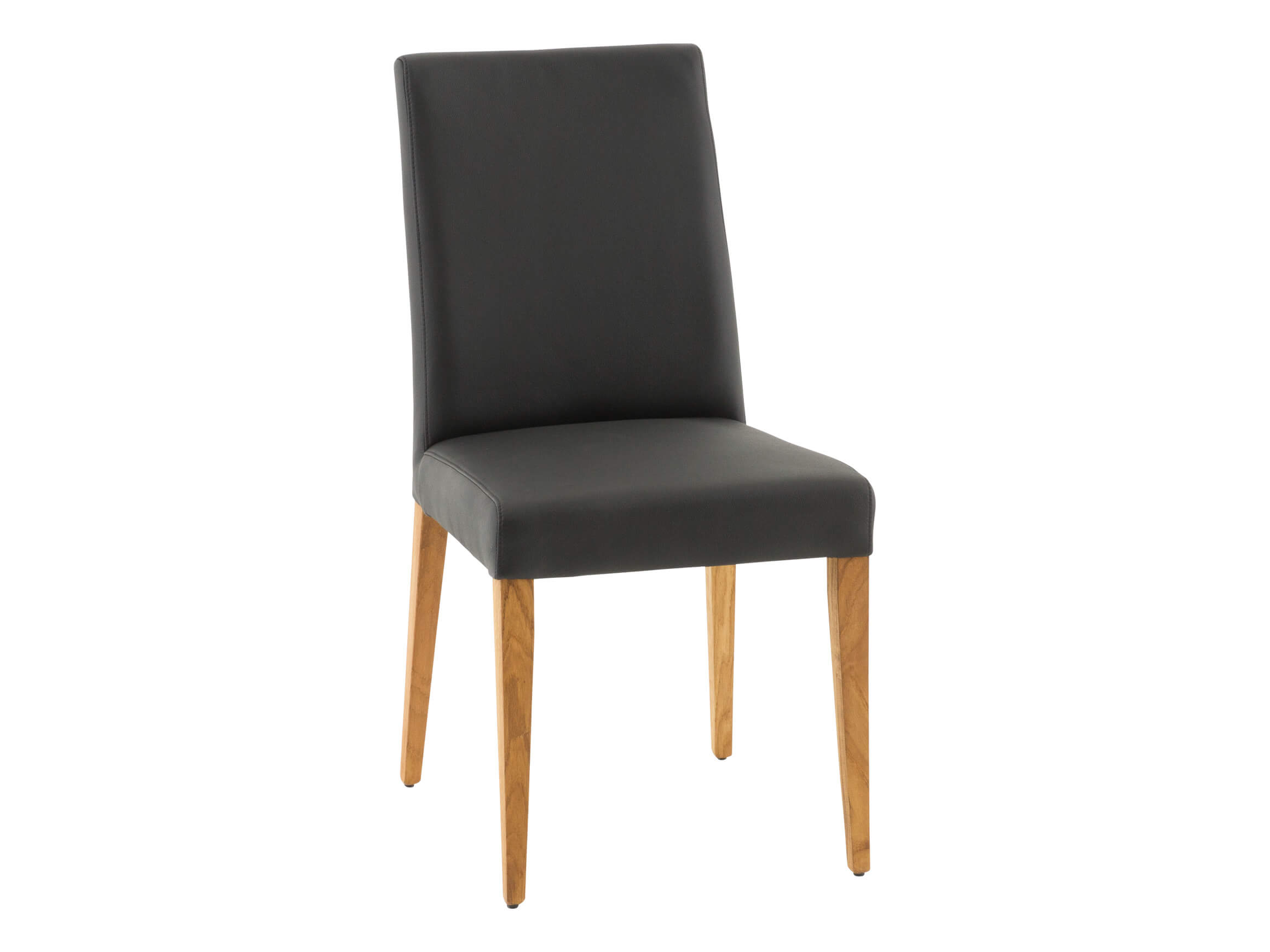 Chaise Dresden noir, cuir Dolaro noir, pied
