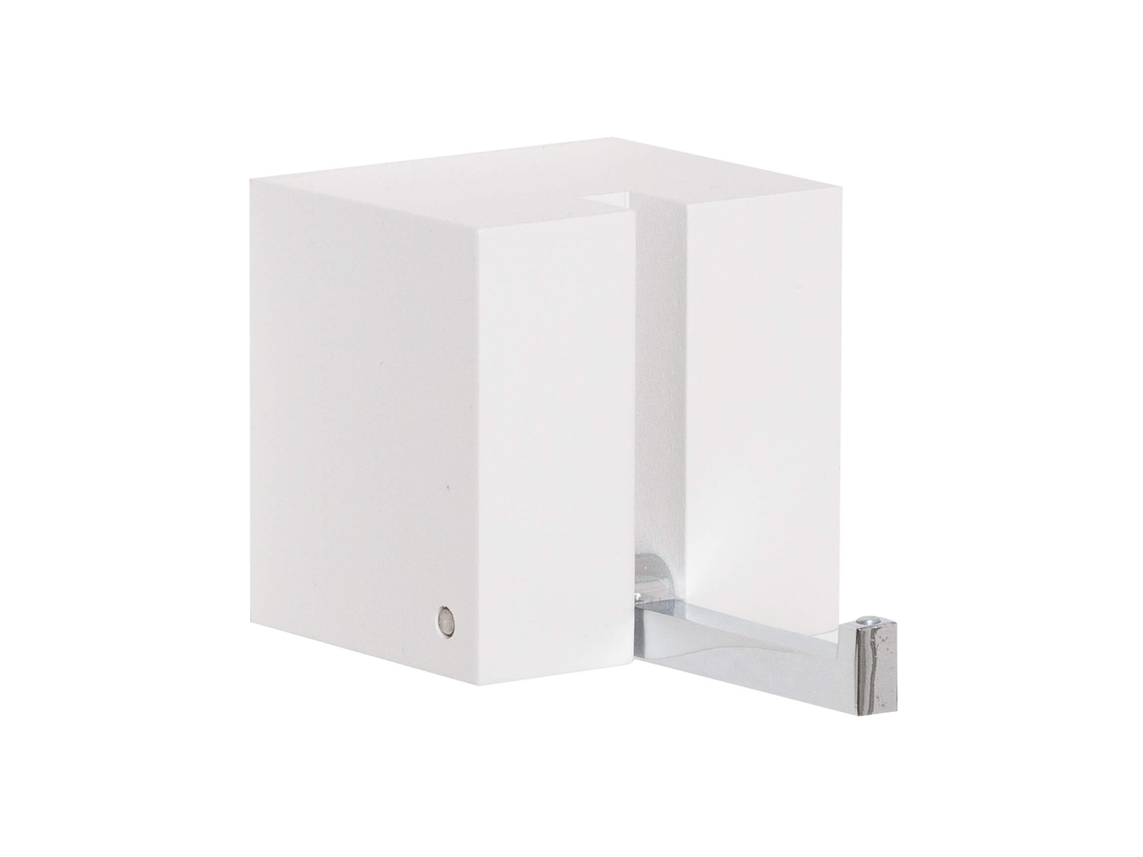 Klapphaken Ancora, Weiss Matt Lackiert, Gussteil Verchromt