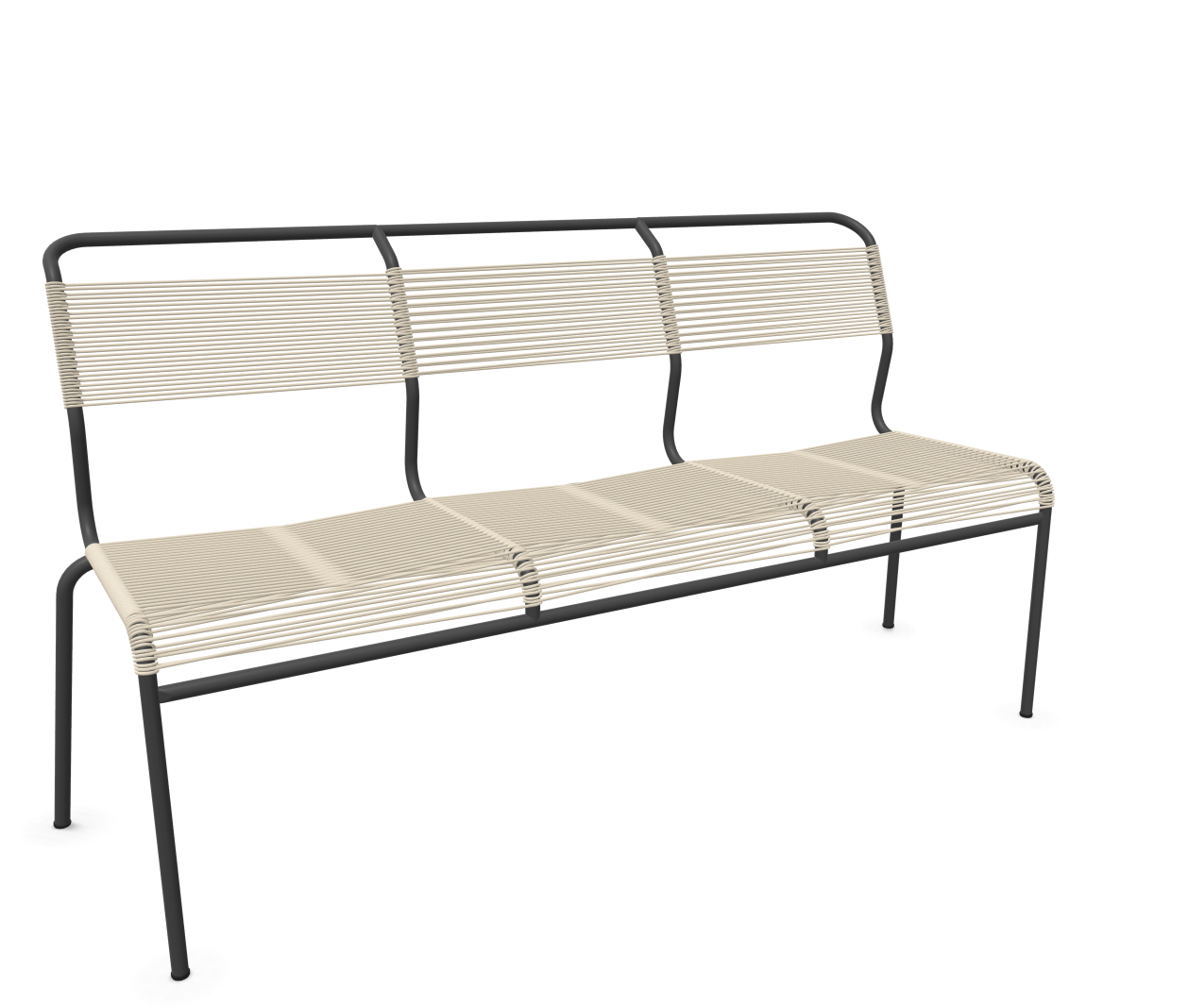 Schaffner Spaghetti-3er-Bank Säntis Beige | Schubiger Möbel