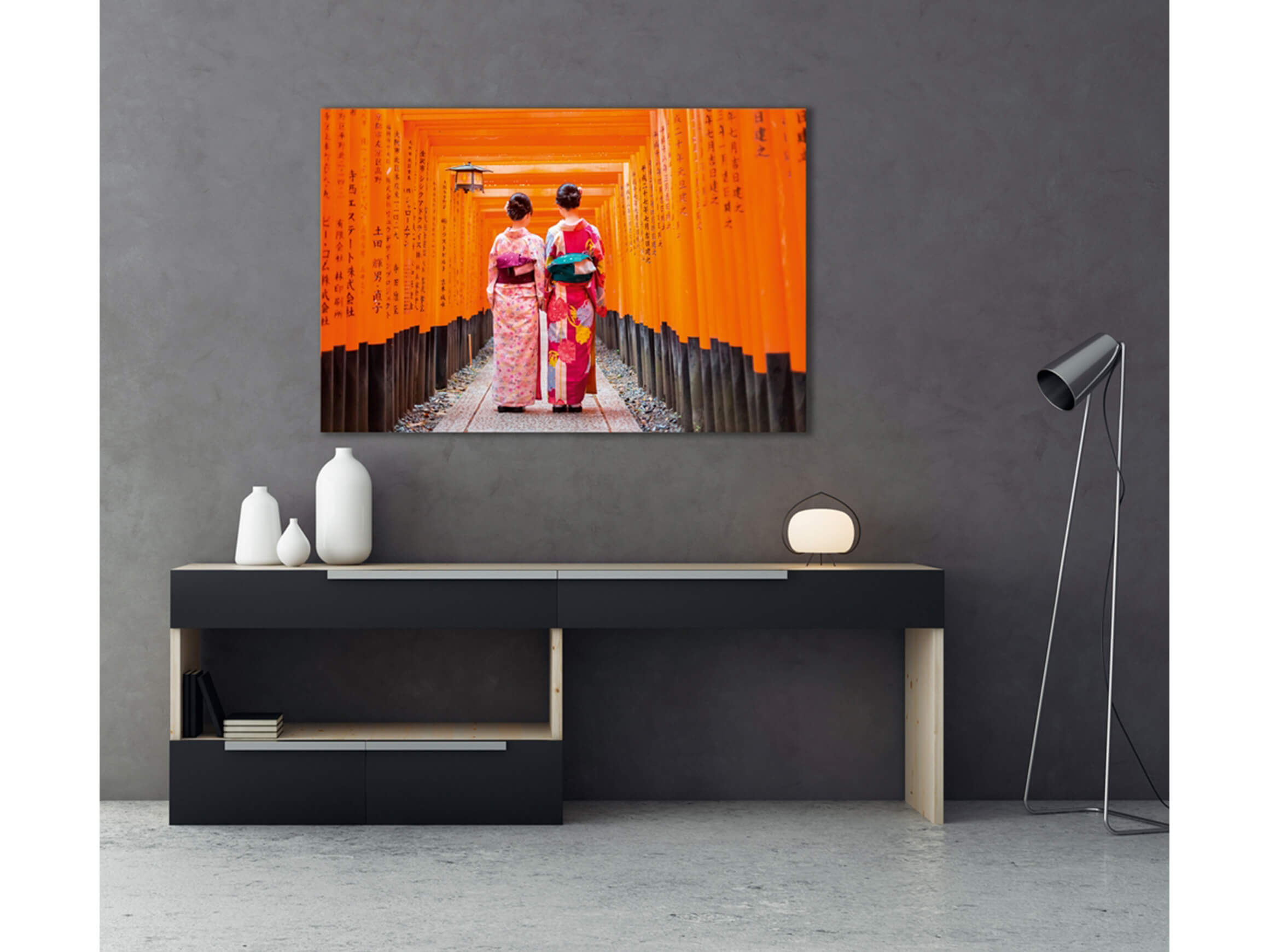 Digitaldruck auf Acrylglas 2 Japanerinner image LAND / Grösse: 120 x 80 cm