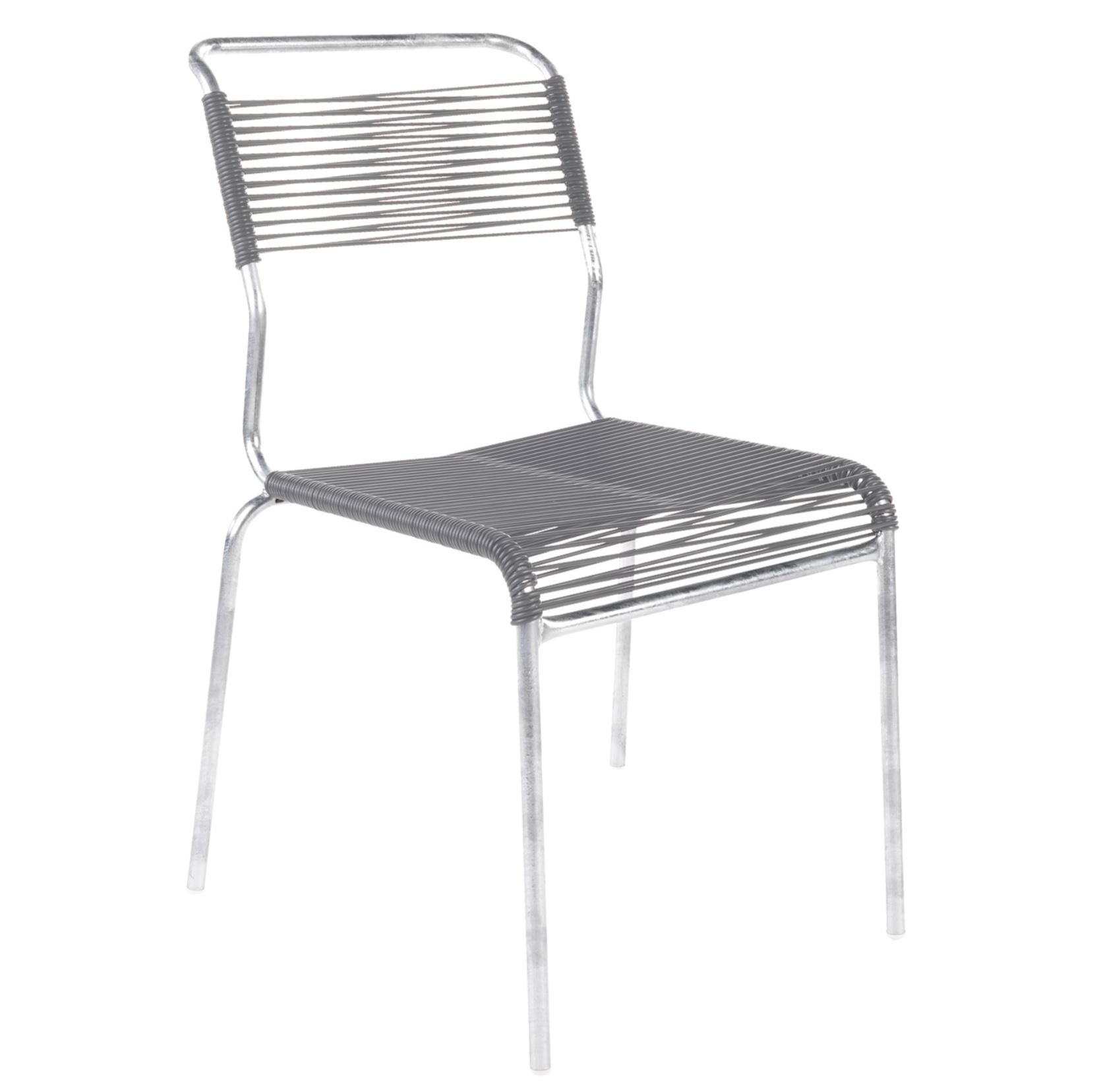 Spaghetti-Stuhl Säntis Feuerverzinkt von Schaffner / Farbe: Alusilber / Grösse: 44 x 61 cm