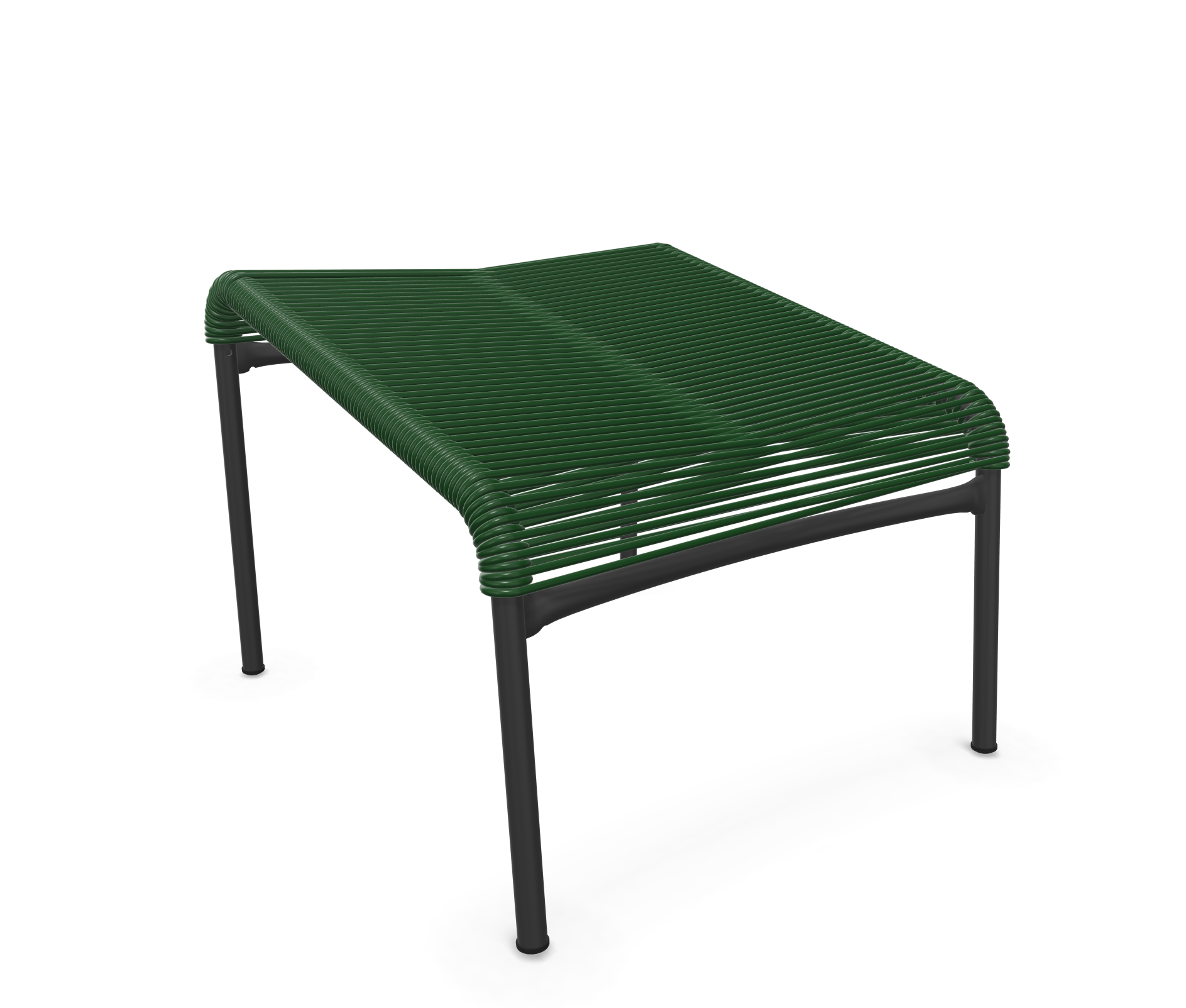 Spaghetti-Fuss-Hocker Säntis von Schaffner / Farbe: Tannengrün
