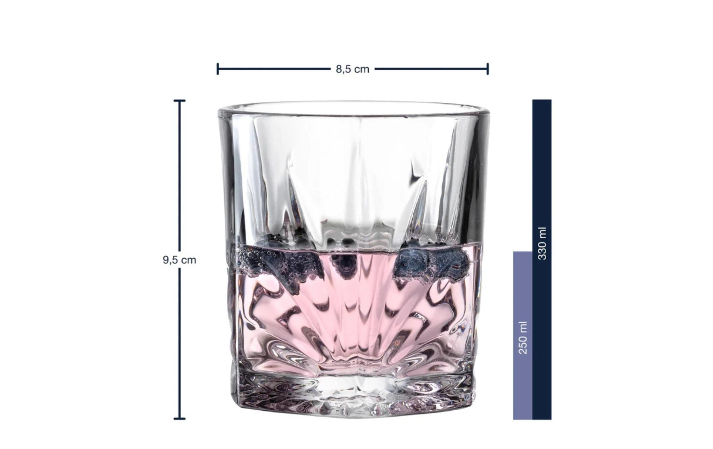 Whiskyglas Capri 330 ml, 2 Stück Alltron / Farbe: Klar, Transparent
