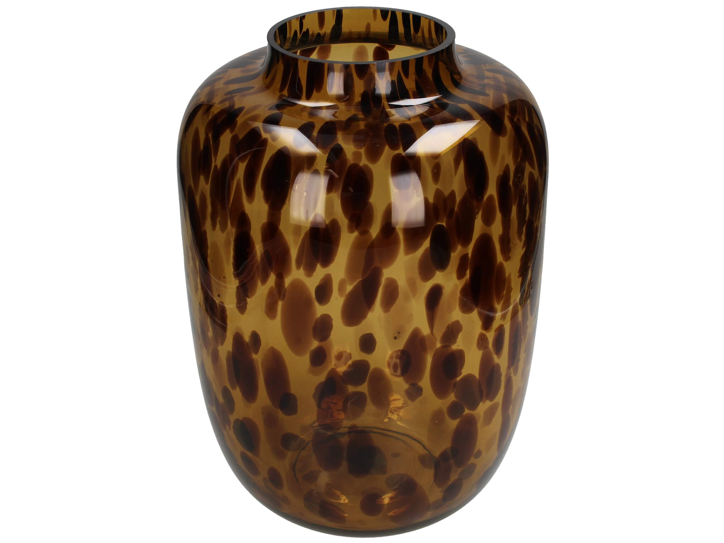 Kersten Vase Leopard Braun H: 34 cm Mehrfarbig | Schubiger Möbel