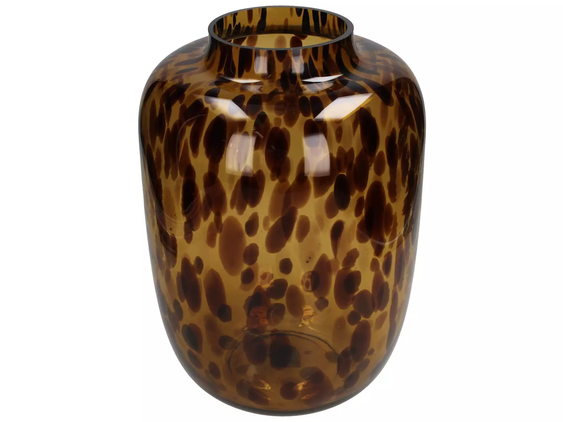 Vase Leopard Braun H: 34 cm Kersten / Farbe: Gelb Braun