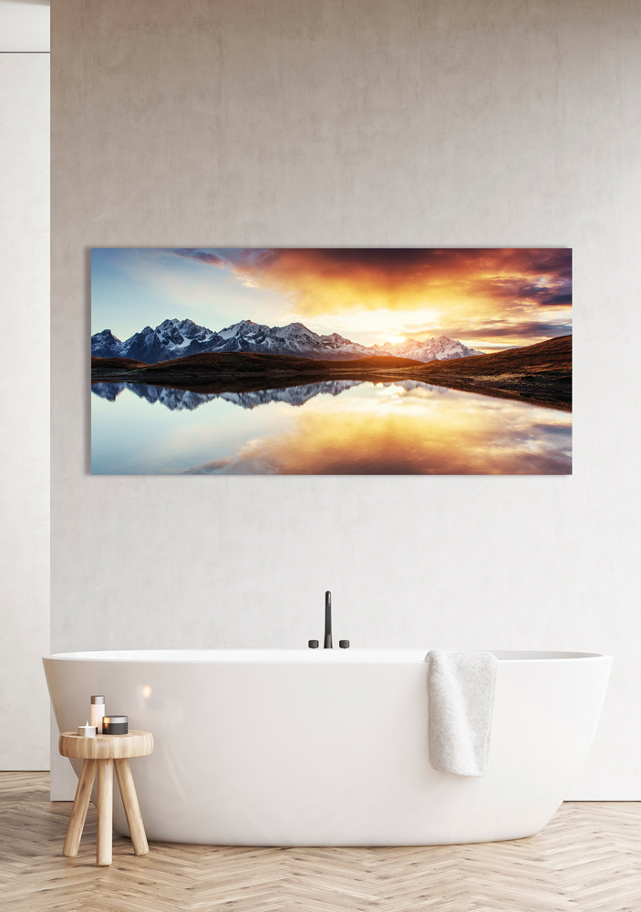 Alubild See mit Spiegelungen image LAND