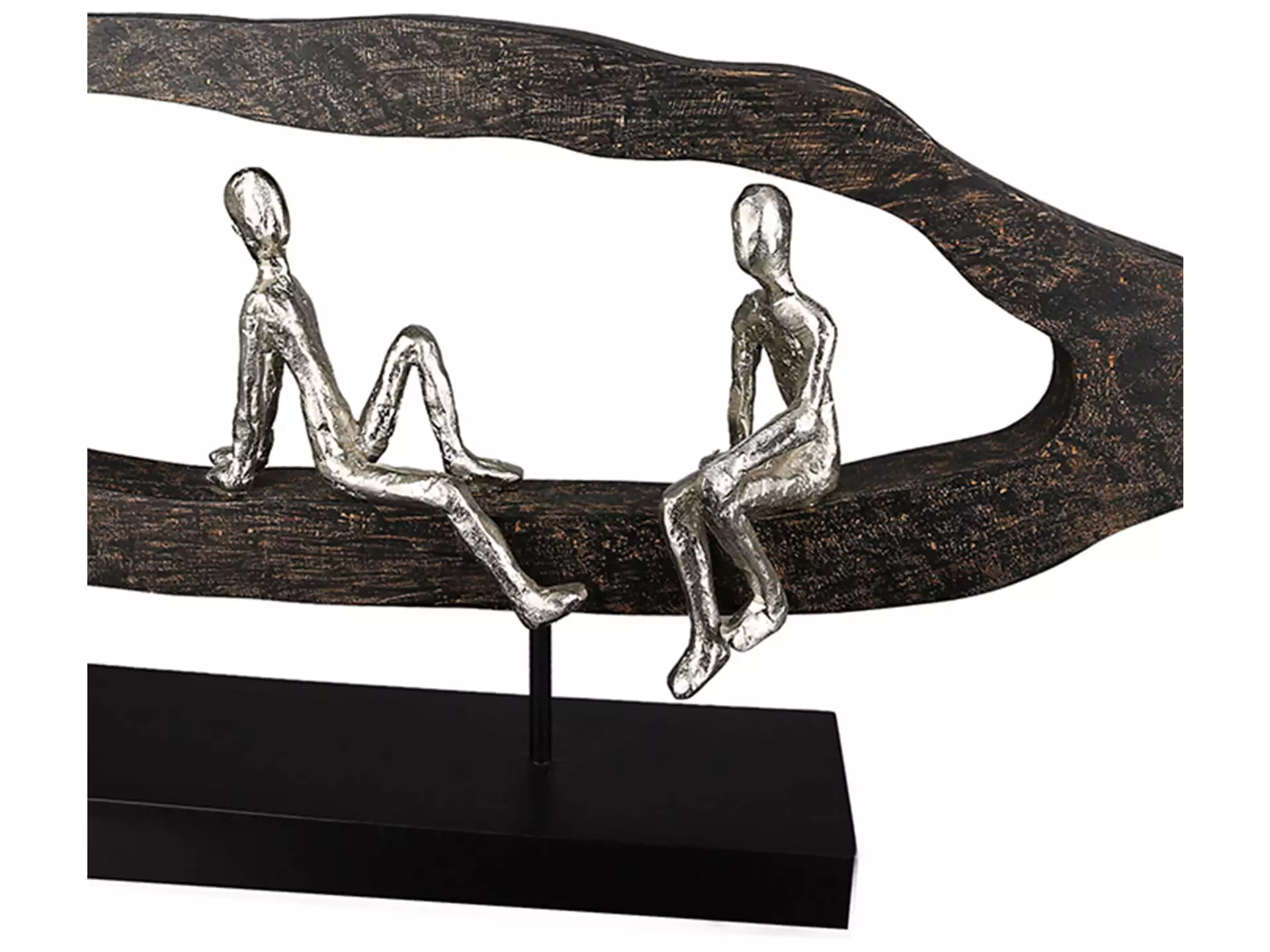 Skulptur Hangout H: 35 cm Gilde / Farbe: Gold Schwarz Silber