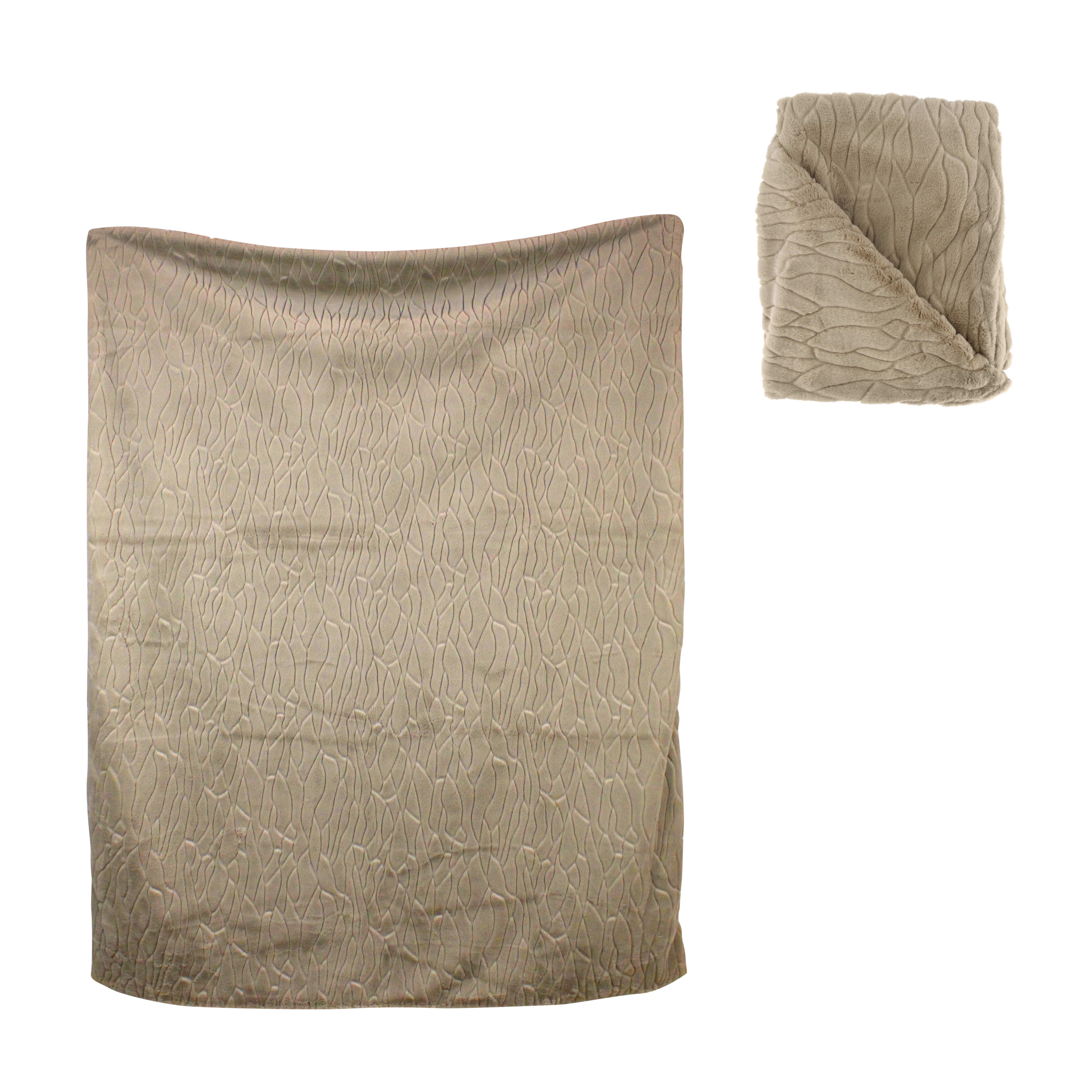 Plaid Warmes Grau 170x130 cm Decofinder