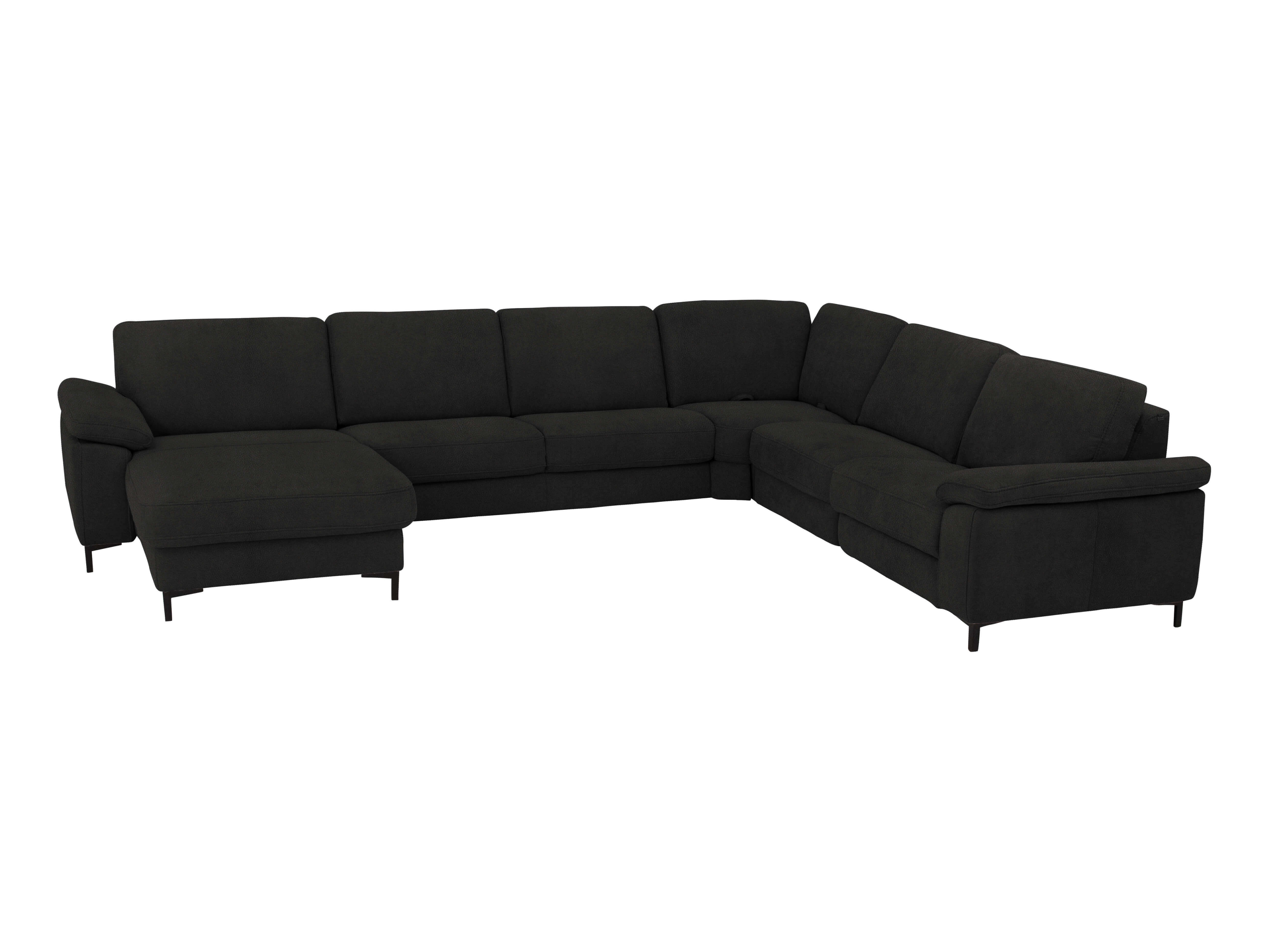 Ecksofa Shetland Basic Wohnlandschaft Polipol / Farbe: Anthrazit / Material: Leder Basic