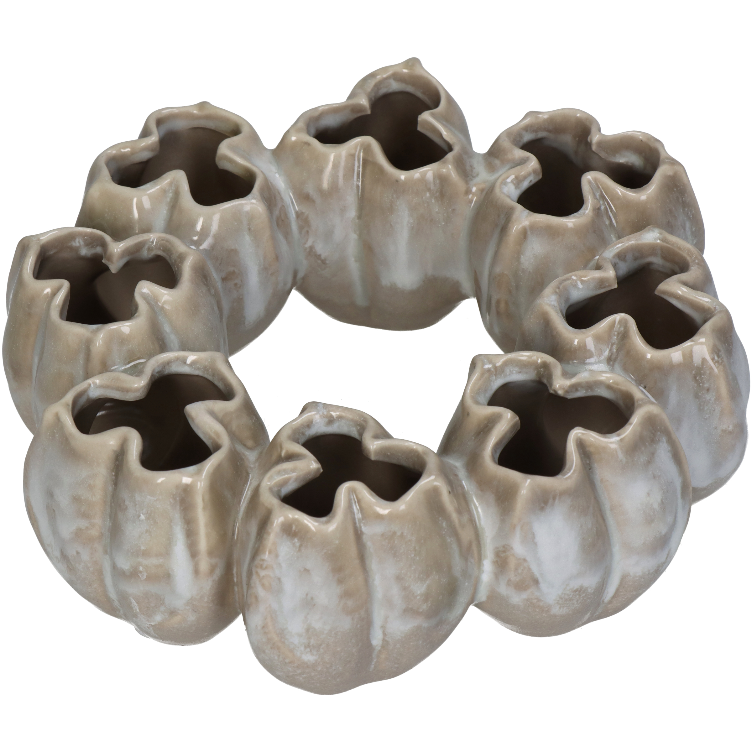 Vase Keramik, Beige H: 7 cm Kersten