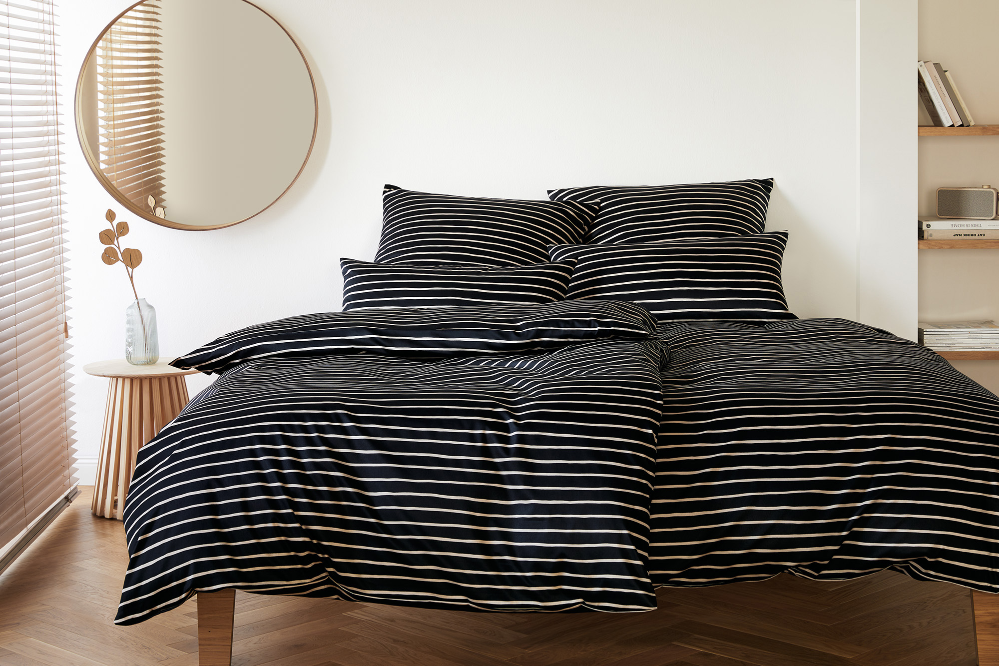 Bettwäsche Lines Schwarz Elegante