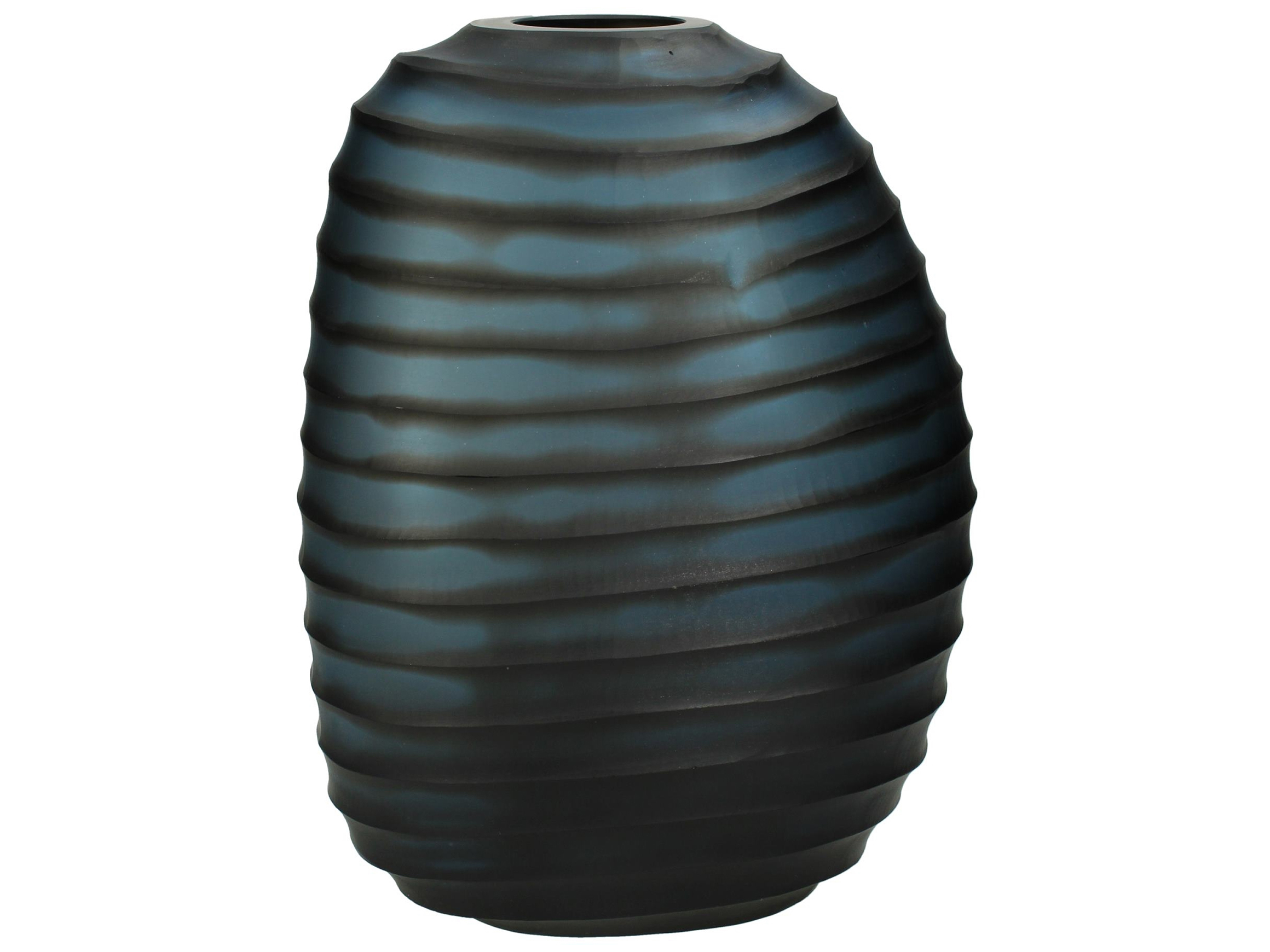 Kersten Vase Glas Dunkelblau B: 23 cm  | Schubiger Möbel