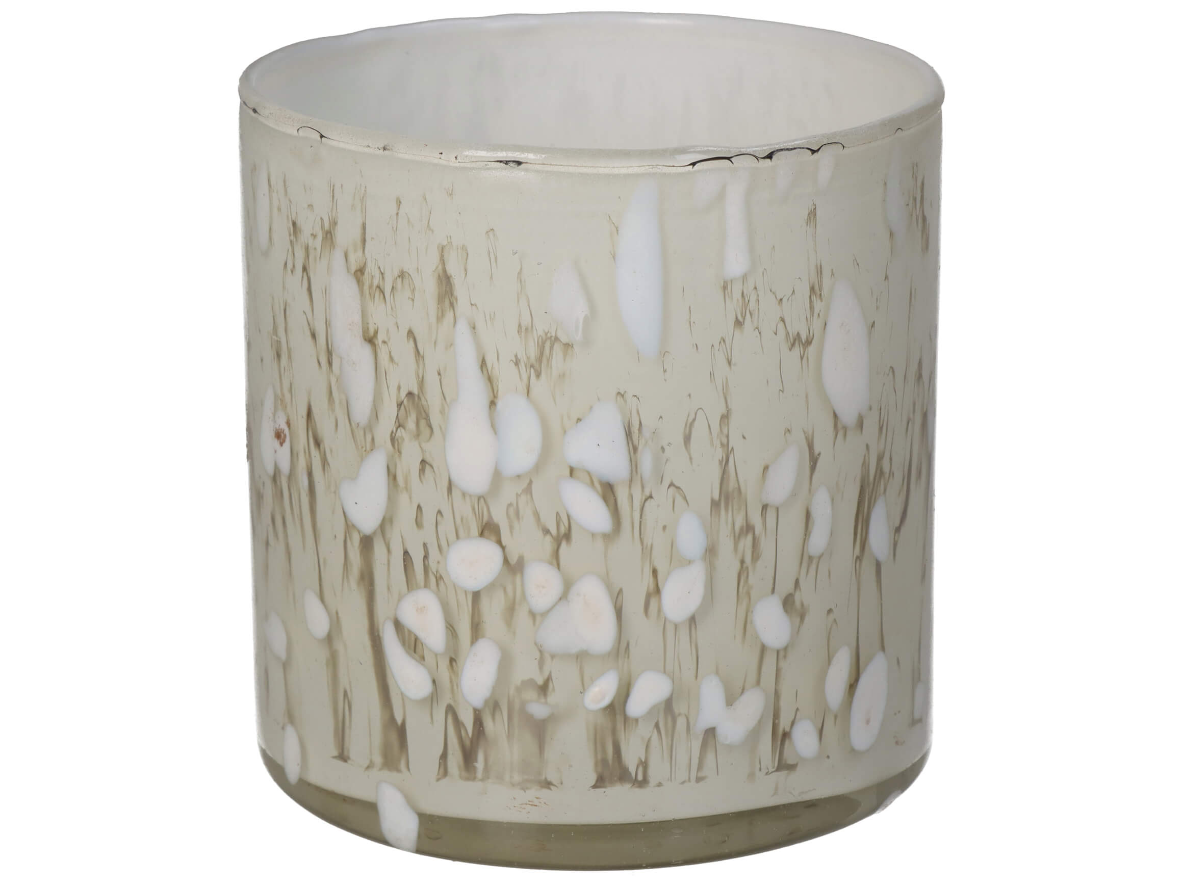 Windlicht Glas Beige H: 10 cm Kersten