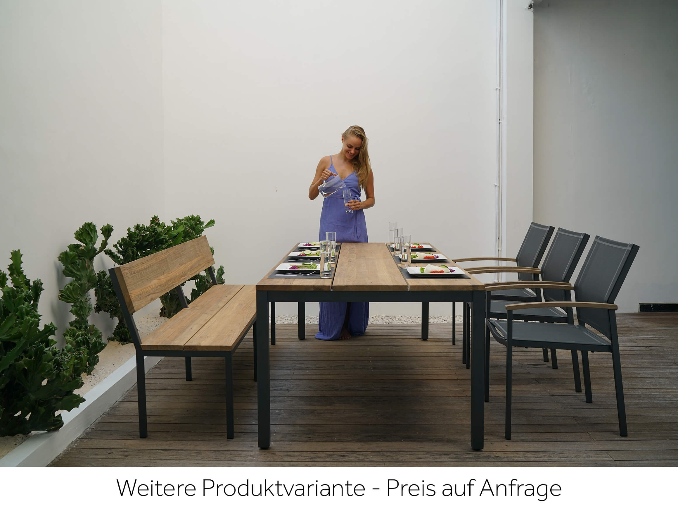 Gartentisch Alex Blaser und Trösch / Tischblattmass (BxT) :180 x 100 cm