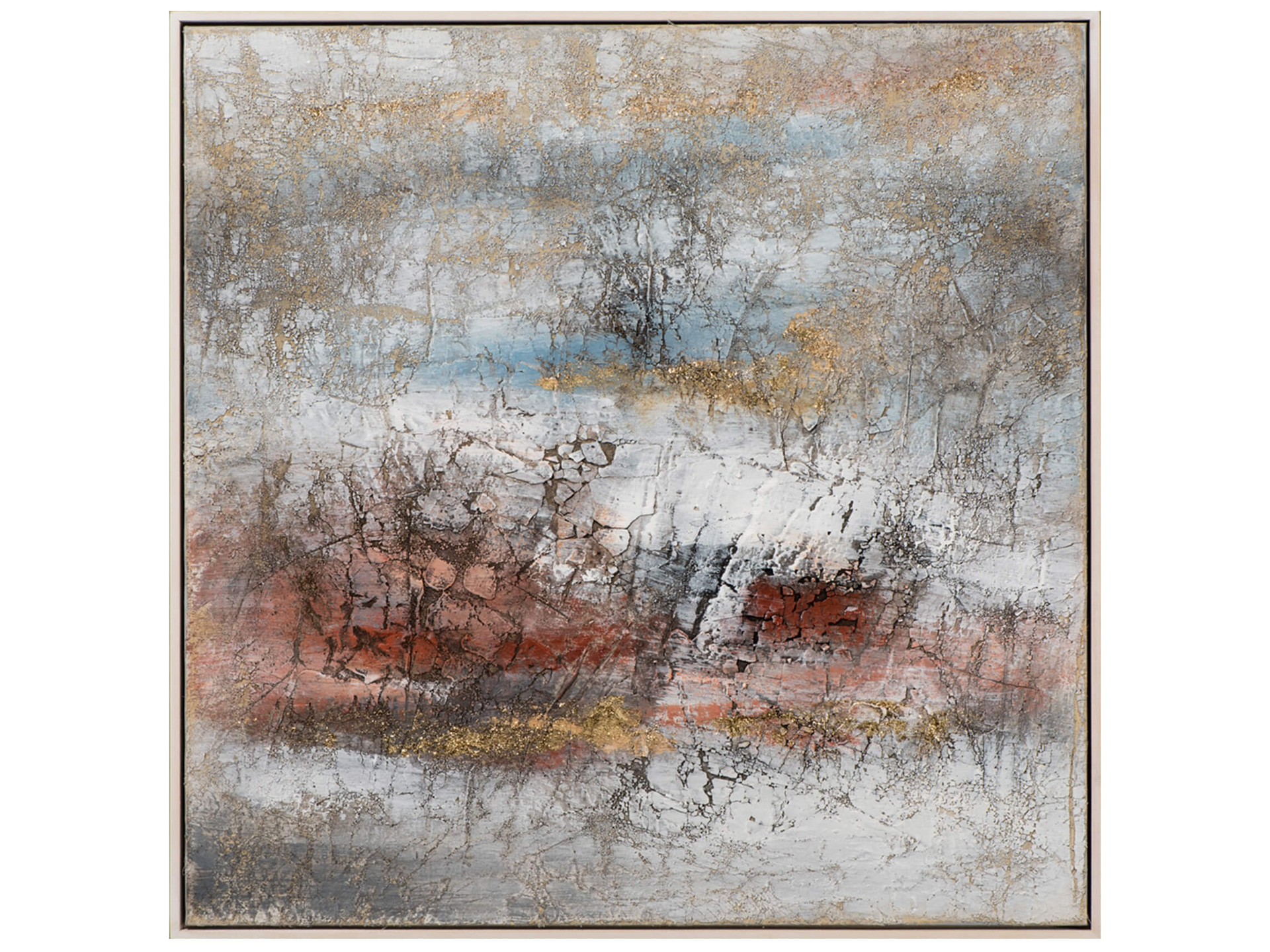 Bild Abstrakt mit Gold, Rosa und Blau image LAND