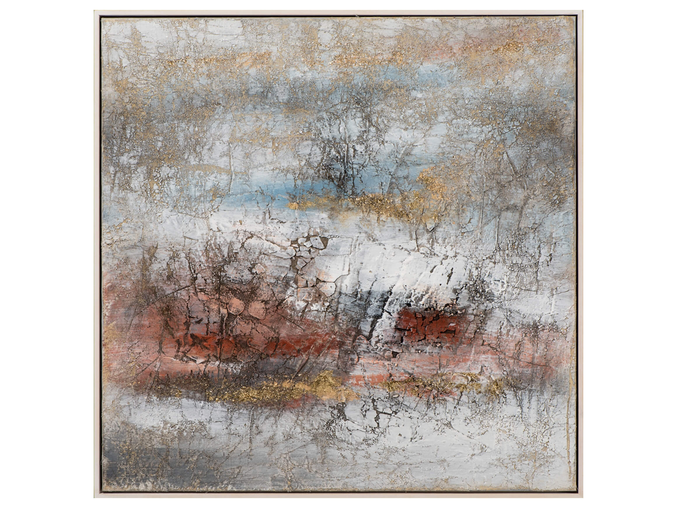 Bild Abstrakt mit Gold, Rosa und Blau image LAND