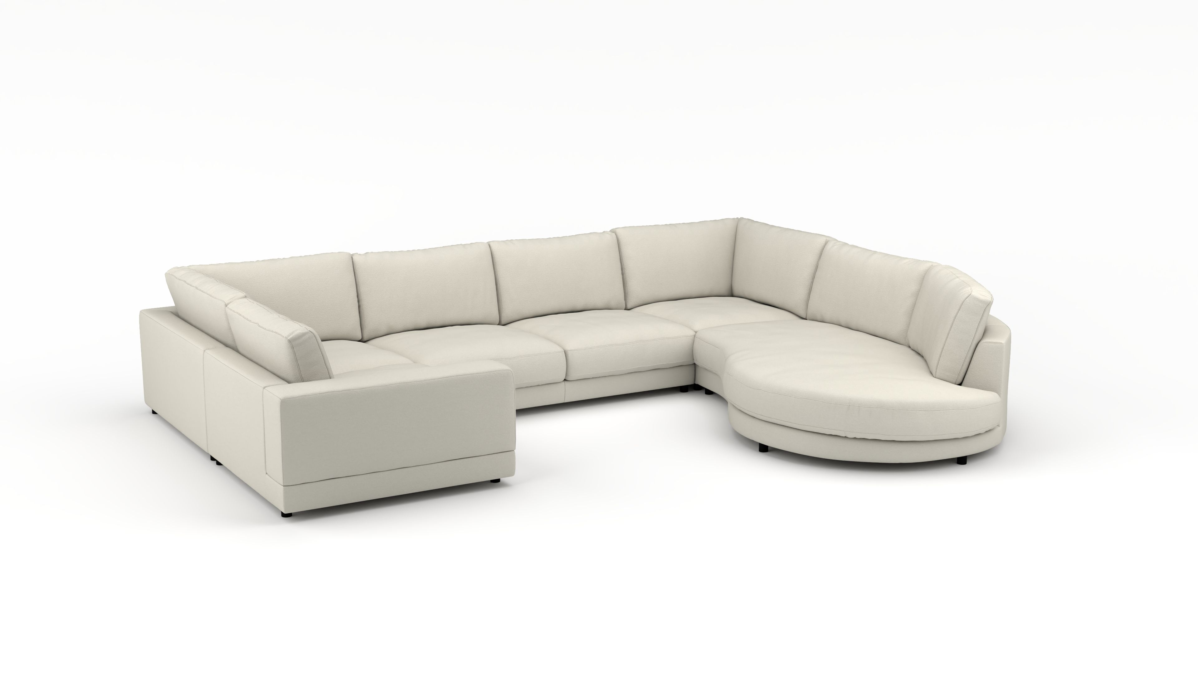 Wohnlandschaft #5 Jupiter UrbanDesign / Farbe: Weiss / Bezugsmaterial: Stoff