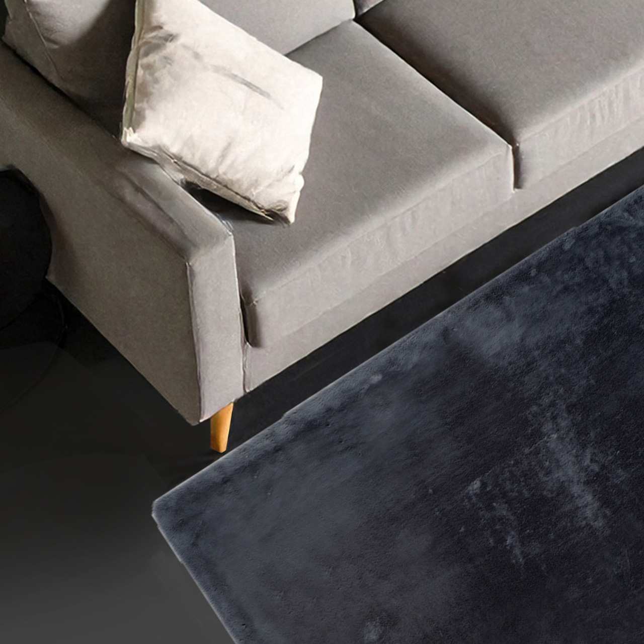 Soft Cloud Graphite rug image LAND