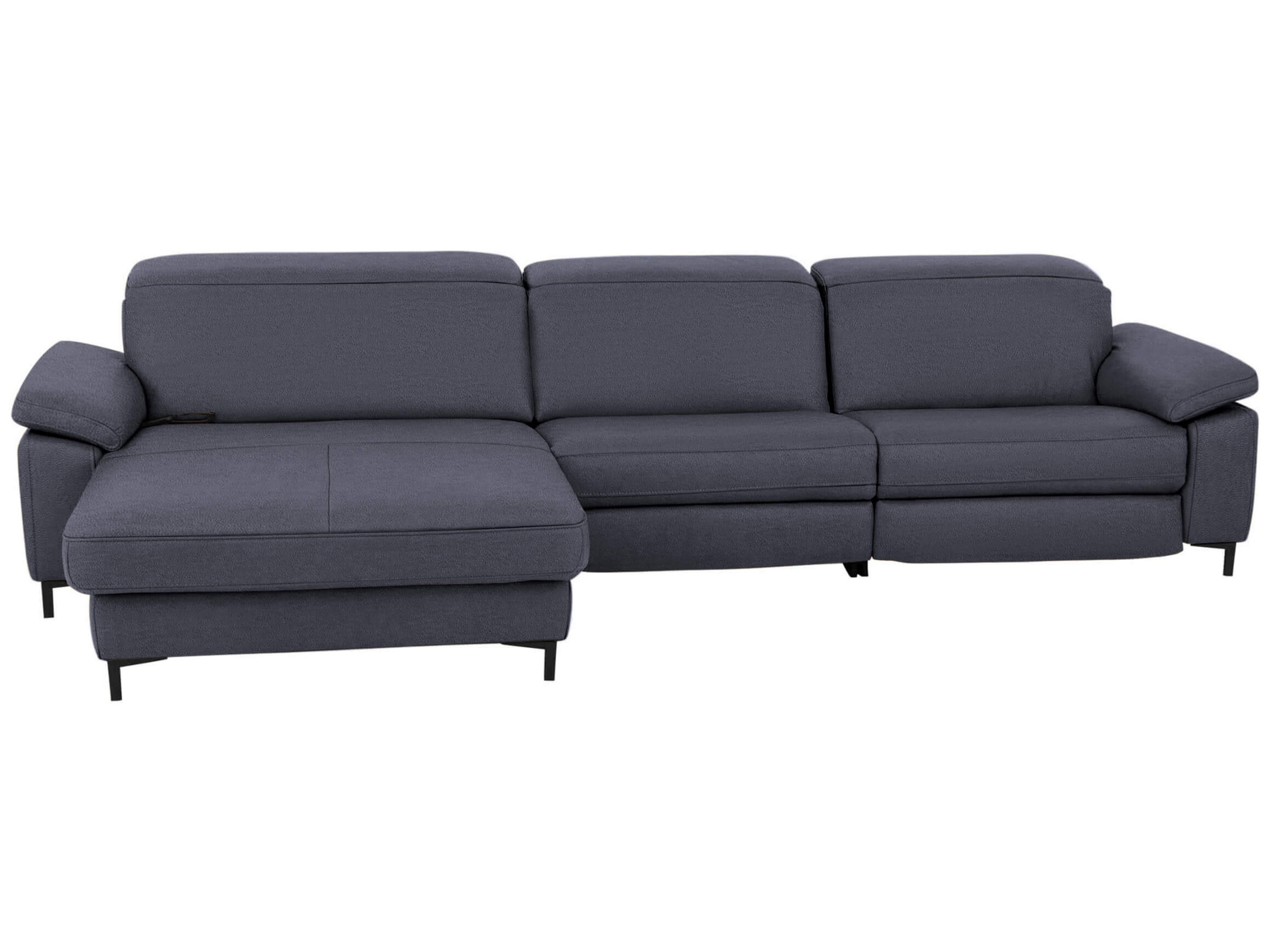 Ecksofa Kriens Basic Polipol / Farbe: Anthrazit / Material: Stoff Basic