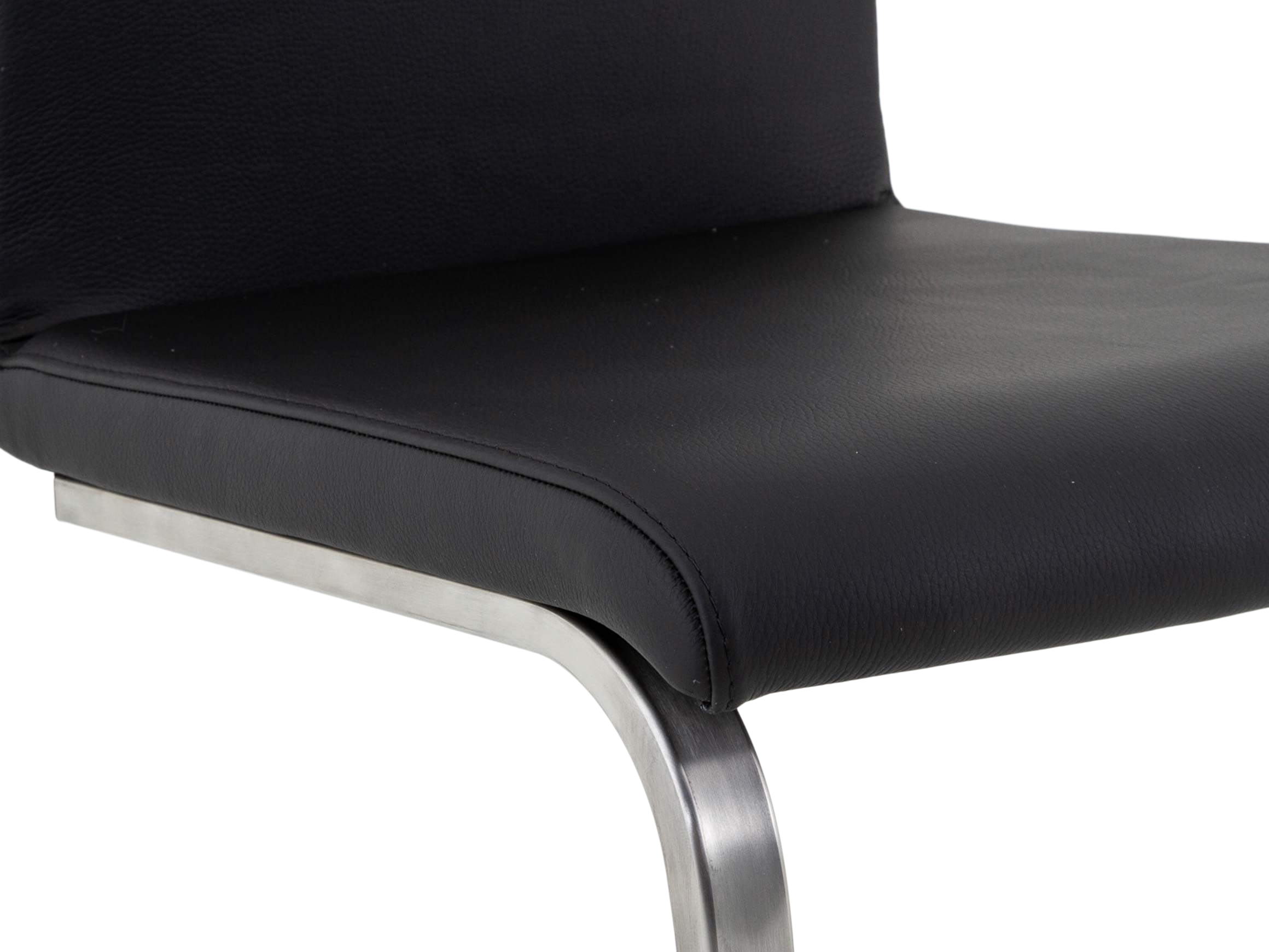 Stuhl Alida Schwarz, Dickleder Premium Nero,