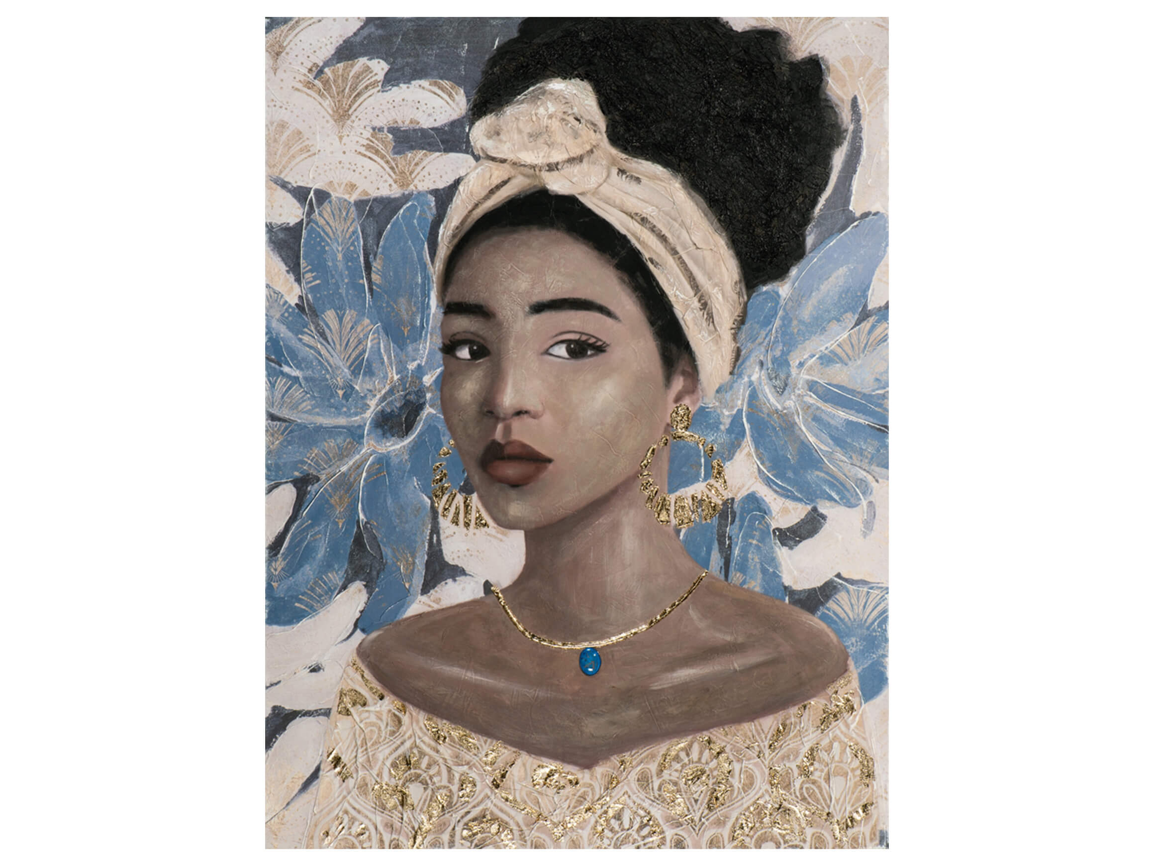 Bild Anmutige Schöne mit Goldcolier image LAND / Grösse: 120 x 90 cm