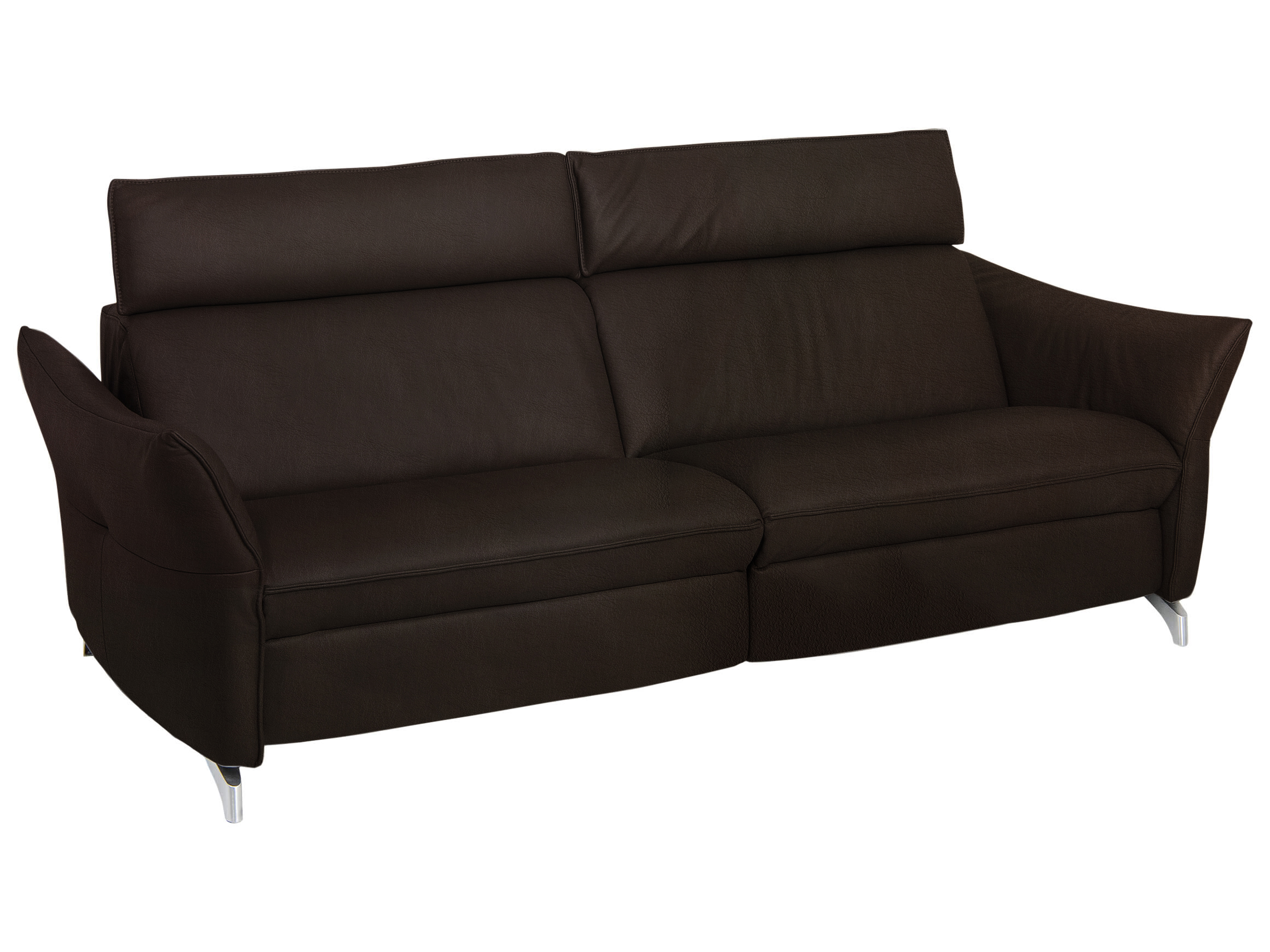 Catania Basic sofa W: 224 cm Himolla / Colour: Chocolate / Material: Basic leather