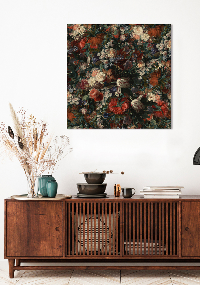 Alubild-Nostalgisches Blumenbouquet-image LAND