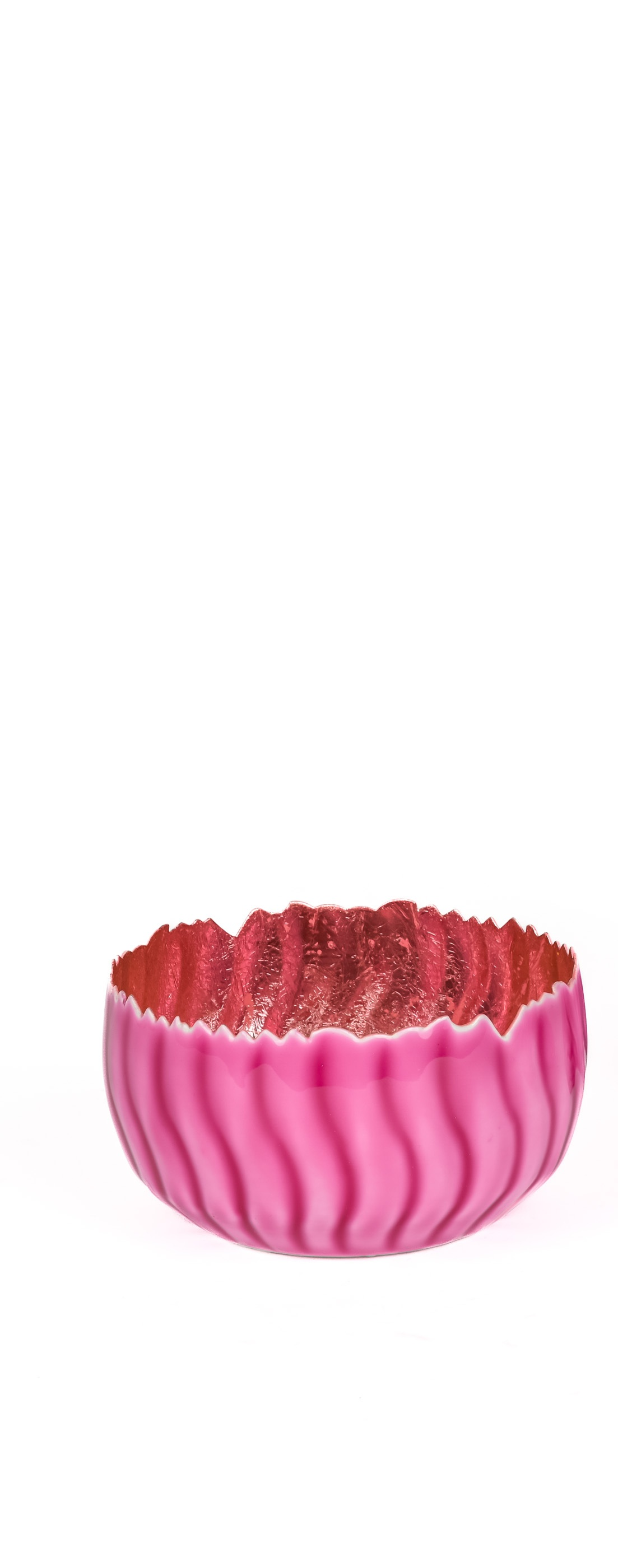 Decofinder Windlicht Welle Pink H: 8 cm Rosa | Schubiger Möbel