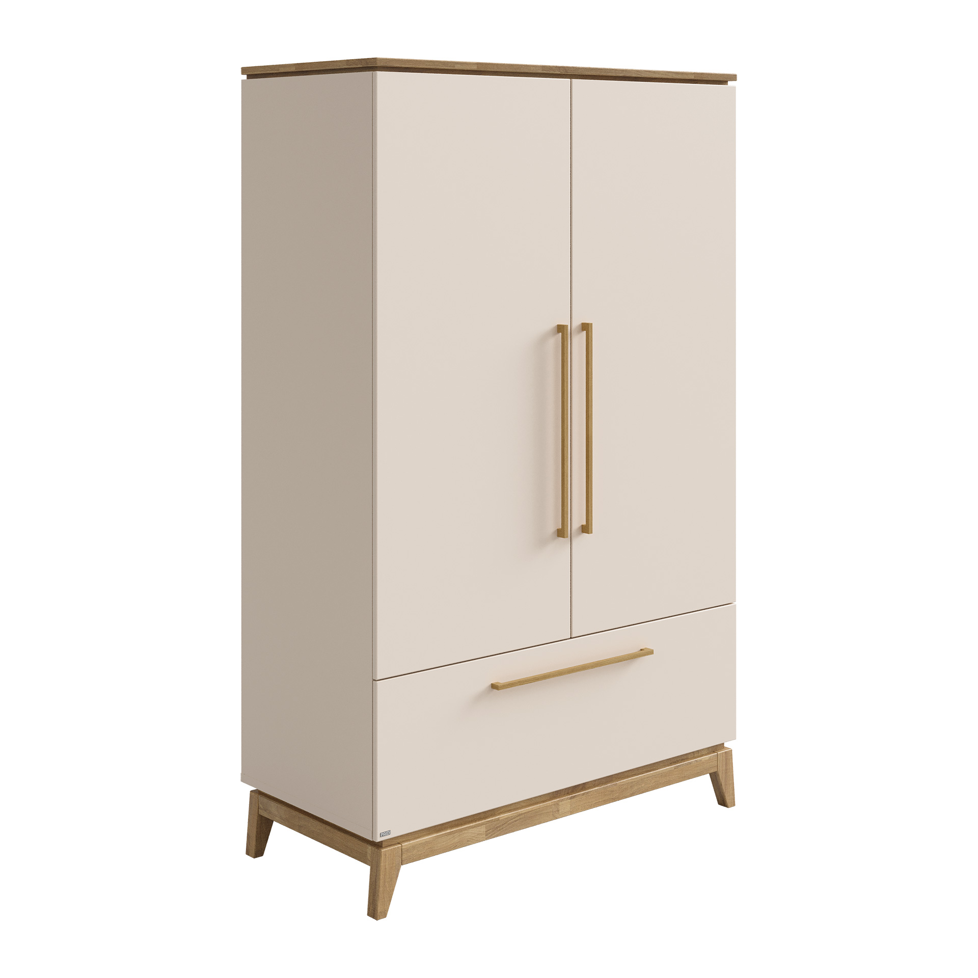 Drehtürenschrank Stanny von Paidi / Farbe: Beige, Eiche / Grösse: 124 x 58 cm