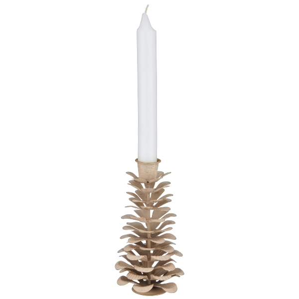 Kerzenständer Zapfenform, Vanille Gasper