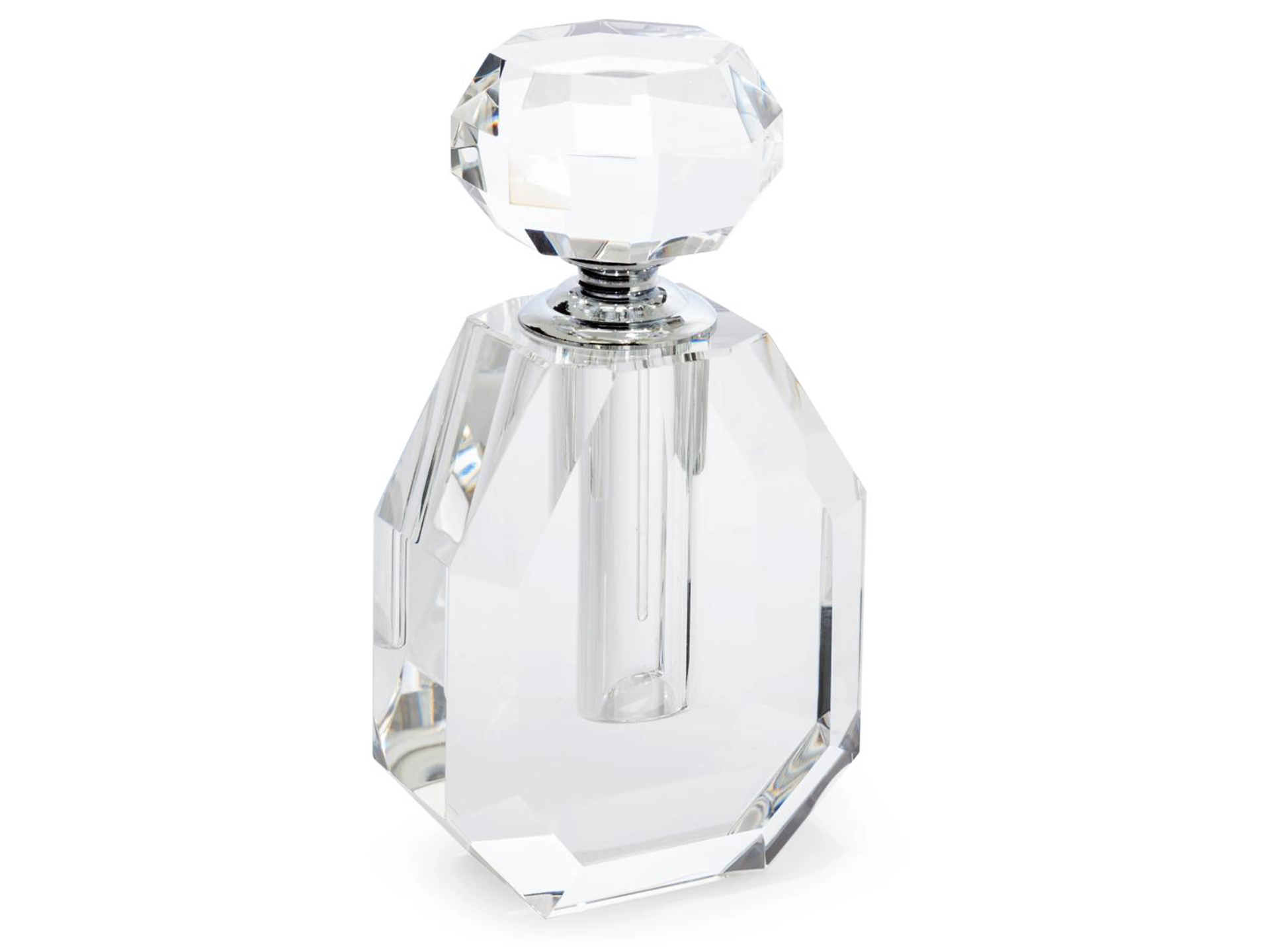 Parfum Flakon Romeo Kristallglas Grau H: 18 cm Abhika