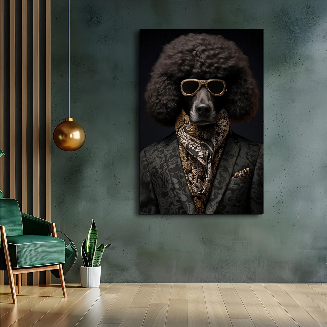 Canvas-Stylish Pudel-image LAND