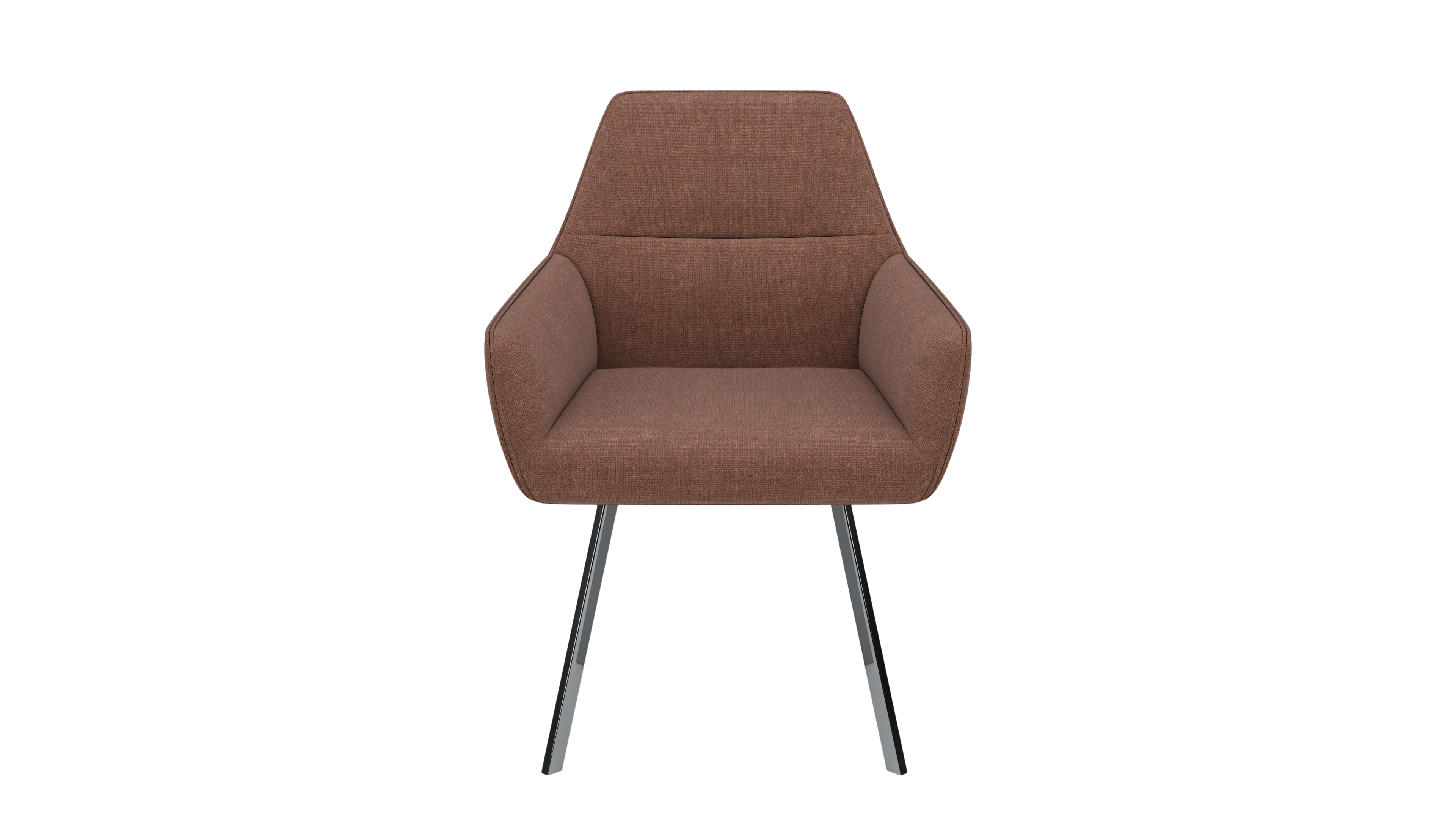 Stuhl Bellatrix - von UrbanDesign | Drehfunktion, Fuss chrom, Stoff Cream