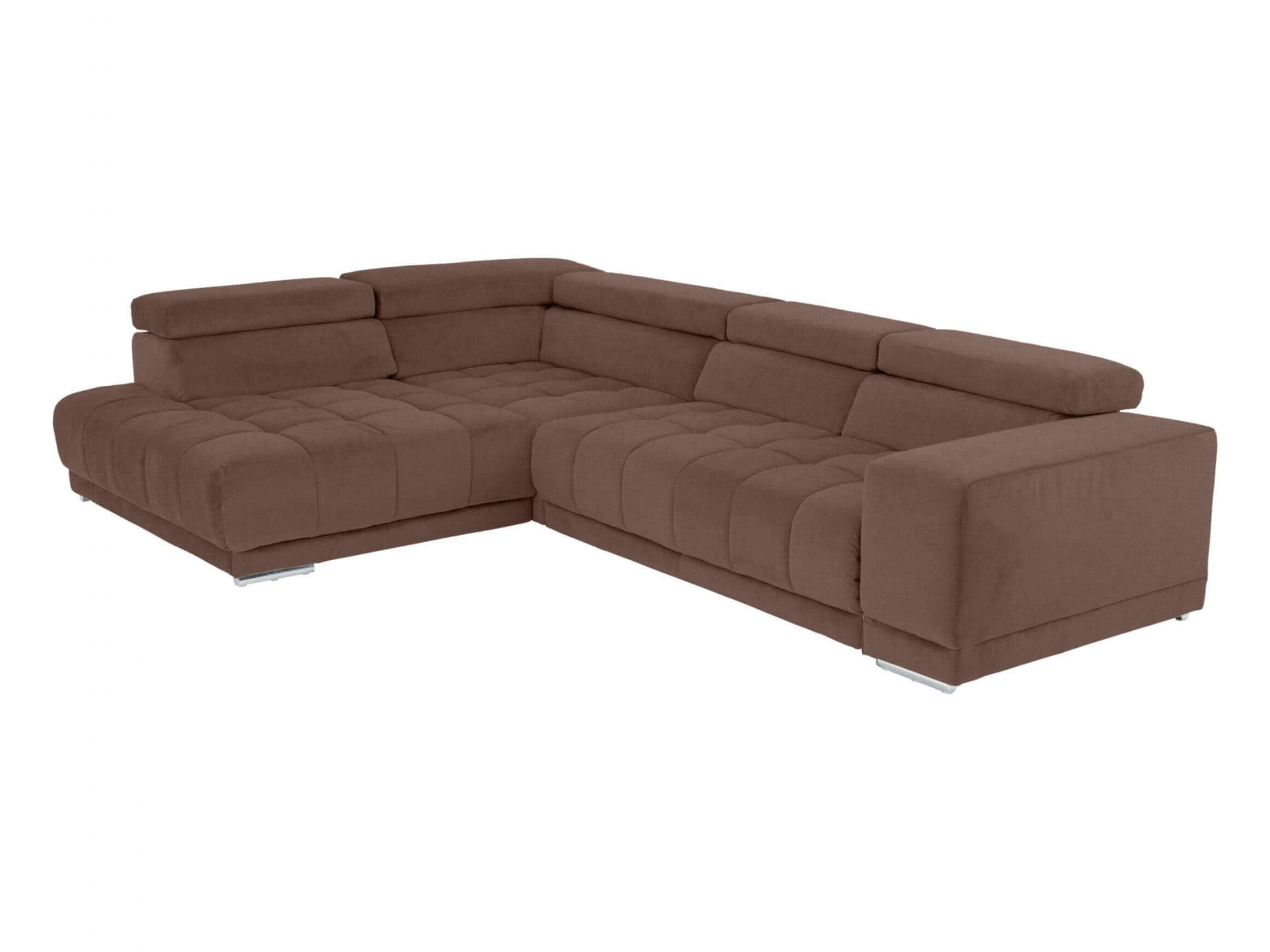 Ecksofa Selinda Basic Polipol / Farbe: Stone / Material: Stoff Basic
