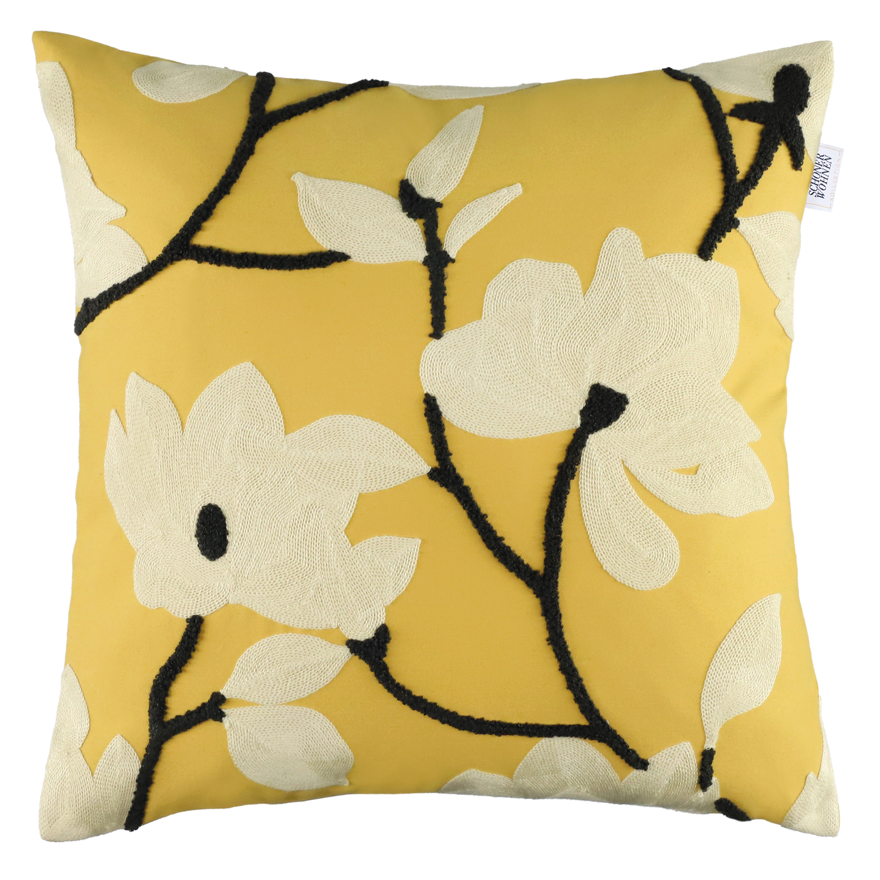 Stoeckel & Grimmler Kissenhülle Fleur 45x45 cm Gelb | Schubiger Möbel