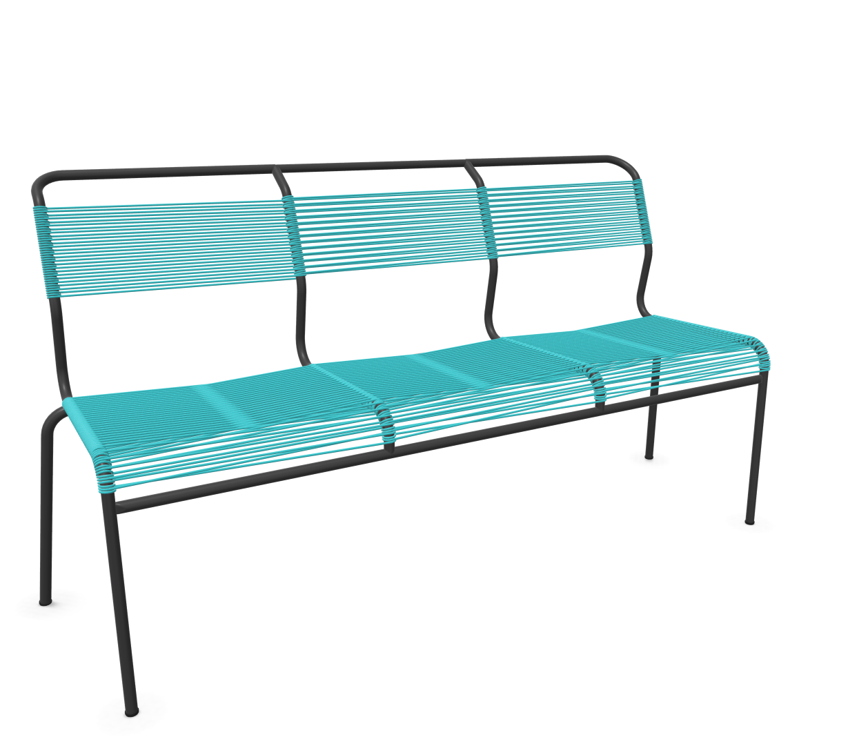 Schaffner Spaghetti-3er-Bank Säntis Blau | Schubiger Möbel