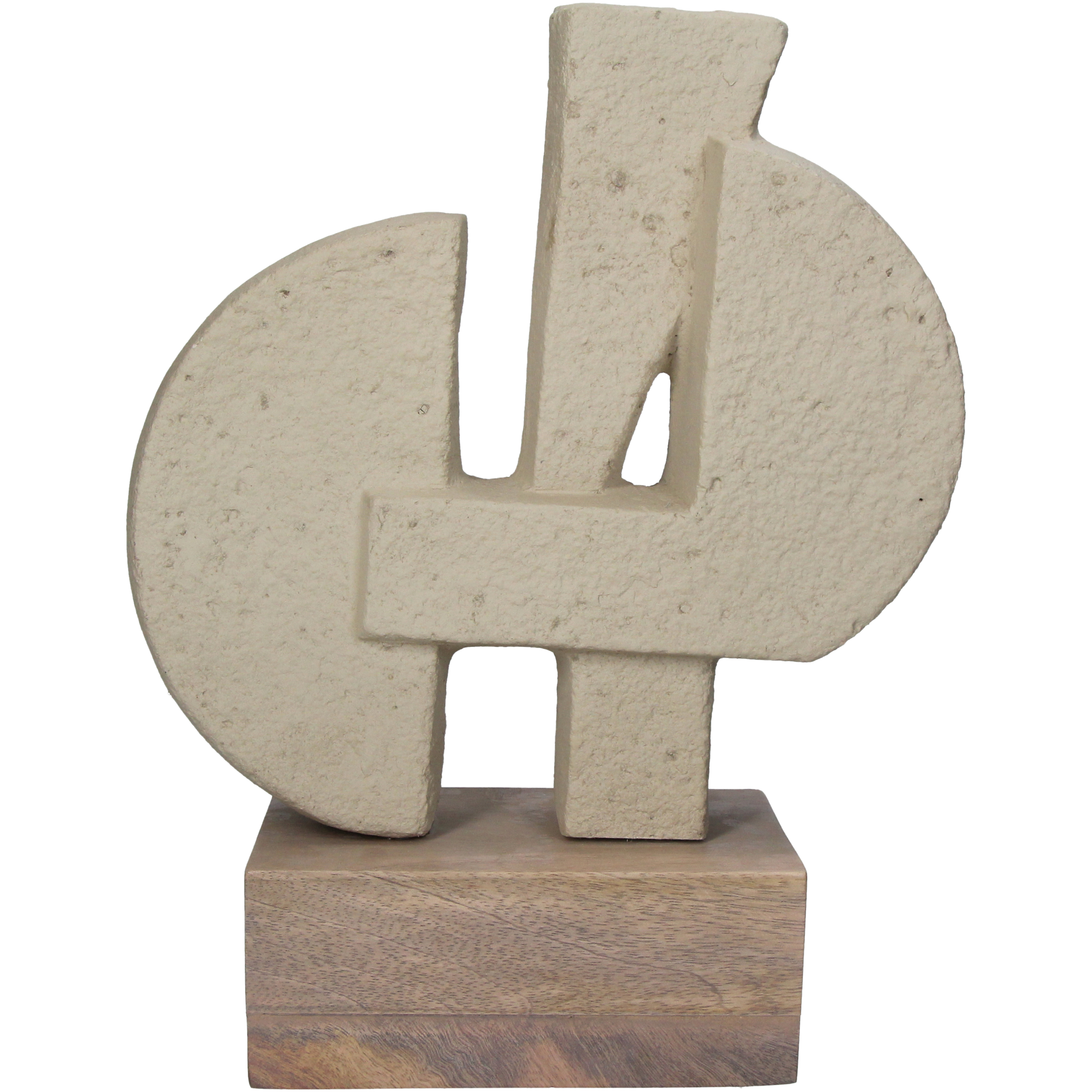 Objekt Papmaché, Beige H: 32 cm Kersten