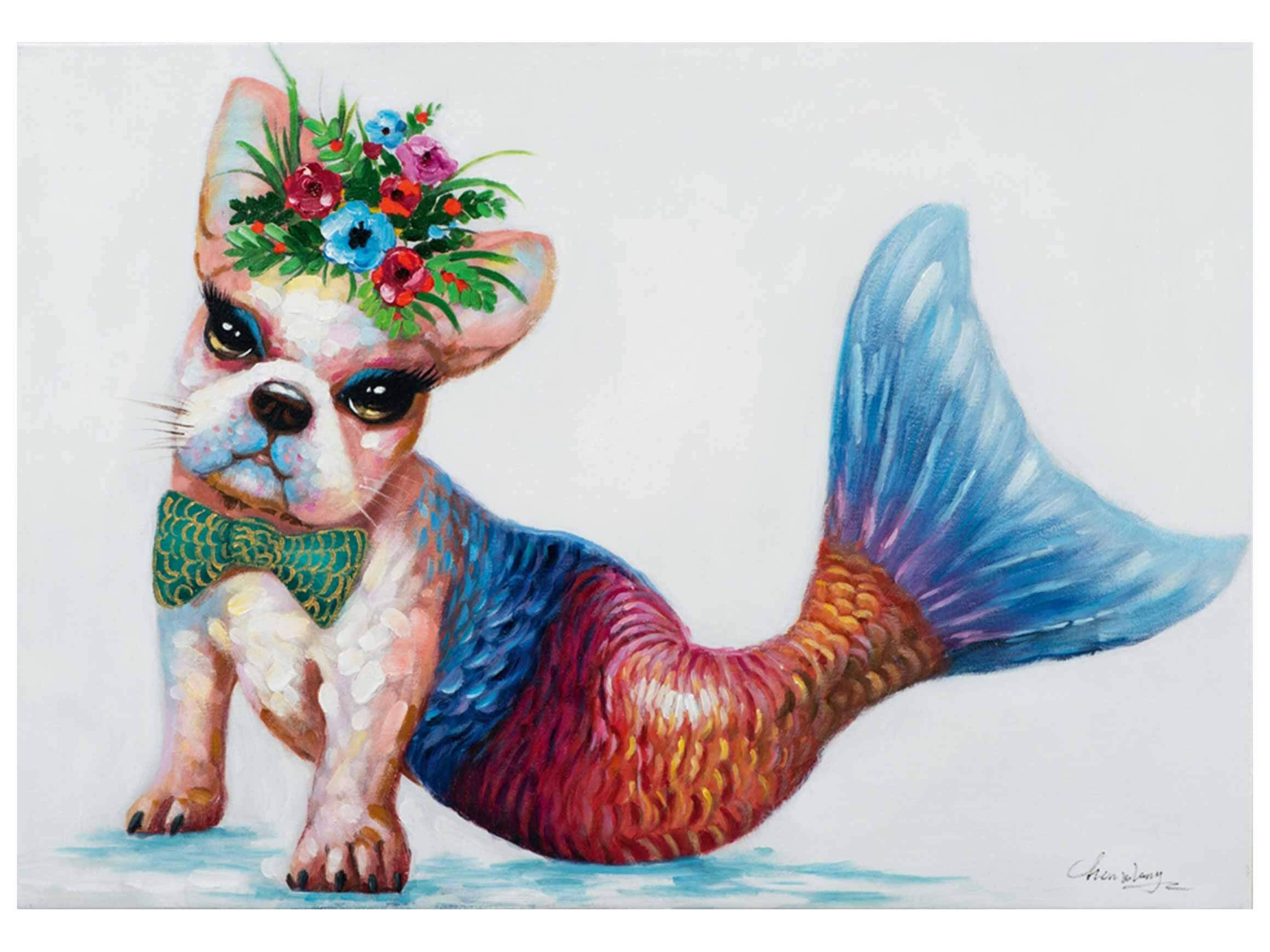 image LAND Bild Witzige Meerjungfrau Als Hund  | Schubiger Möbel