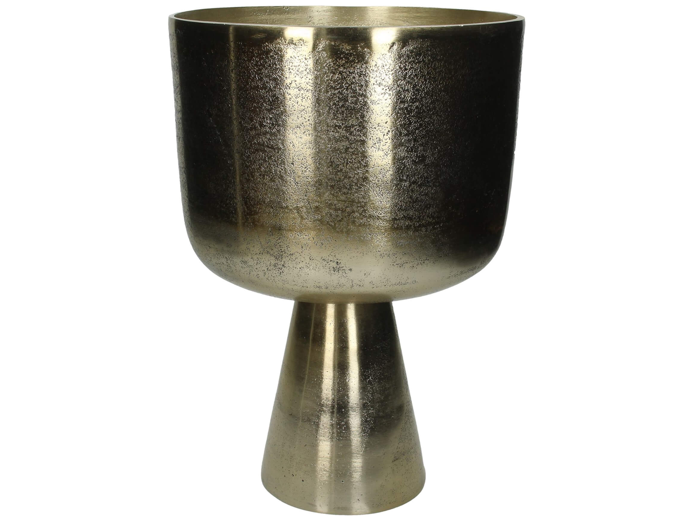 Kersten Gefäss Aluminium Mattgold H: 34 cm  | Schubiger Möbel