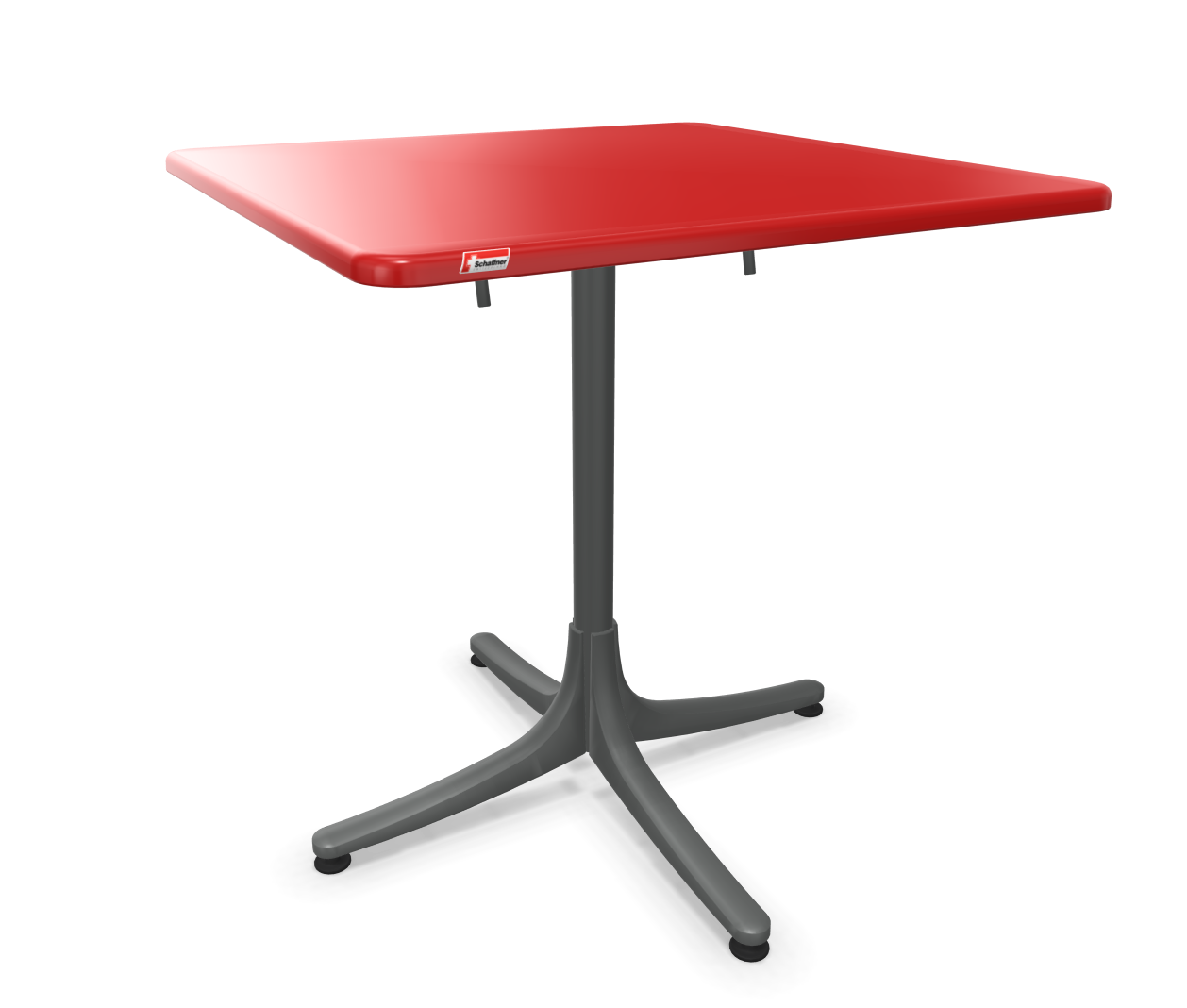 Gartentisch Schaffhausen von Schaffner / Farbe: Rot / Grösse: 70 x 70 cm