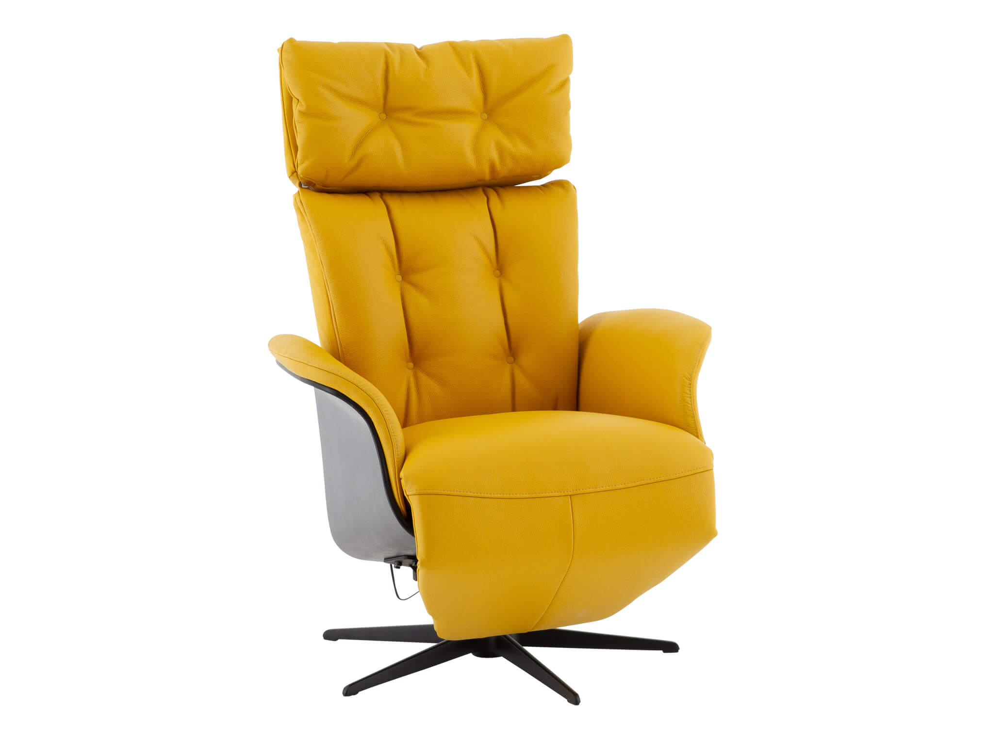 Relaxer Newcastle, cuir Soleda Split, jaune, pied en étoile,