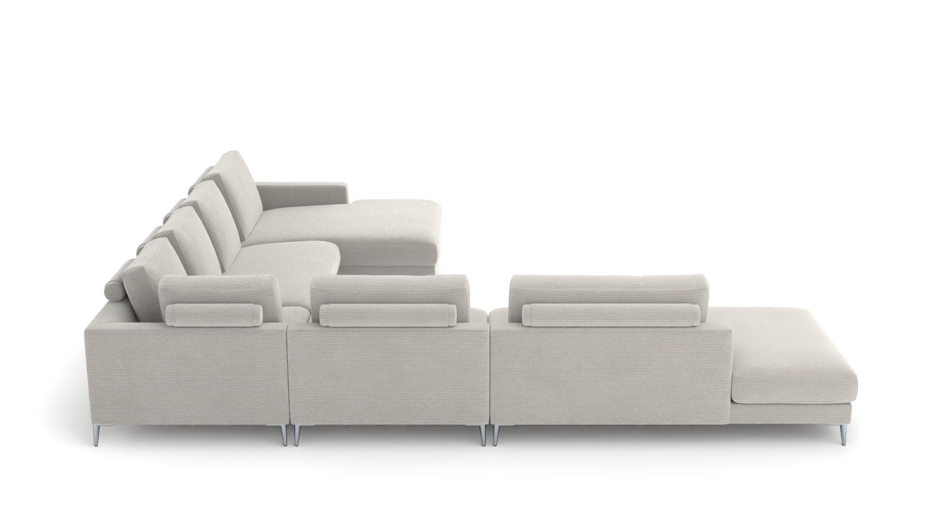 Wohnlandschaft Mercury links – grosszügig & modern