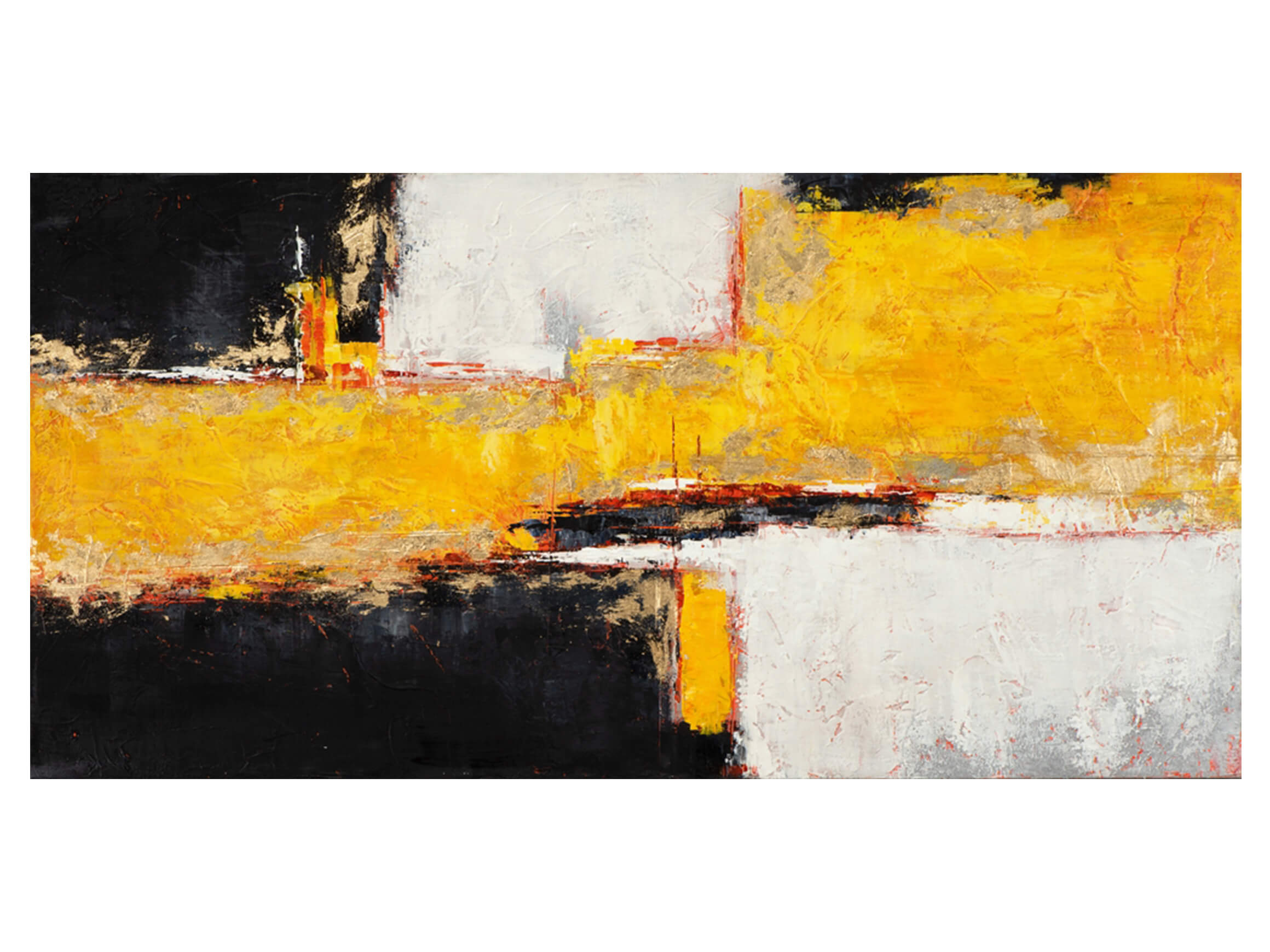 Bild Farbkomposition in Schwarz, Gelb und Weiss image LAND