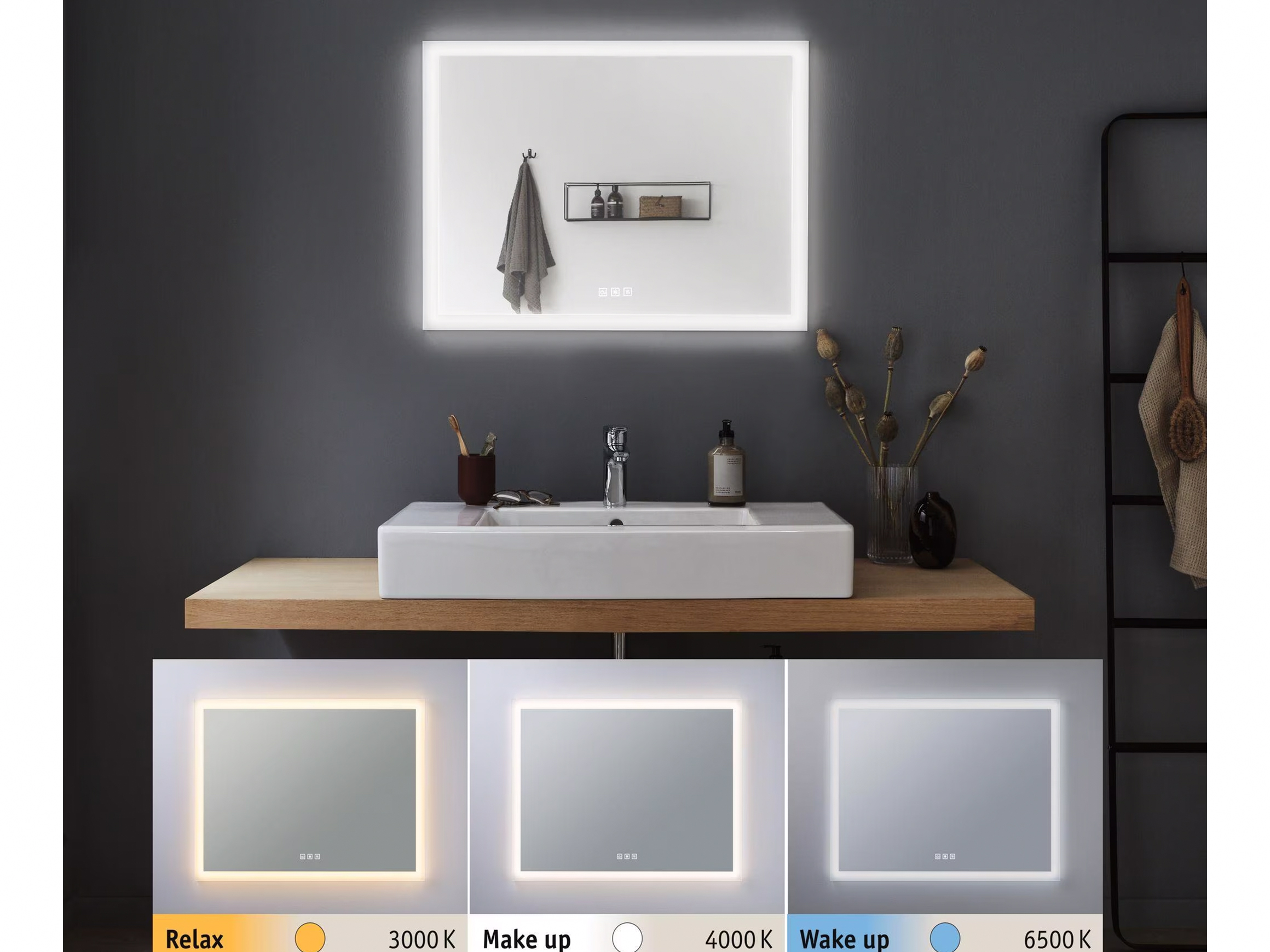 Miroir Mirra 60 x 80, Led Alltron