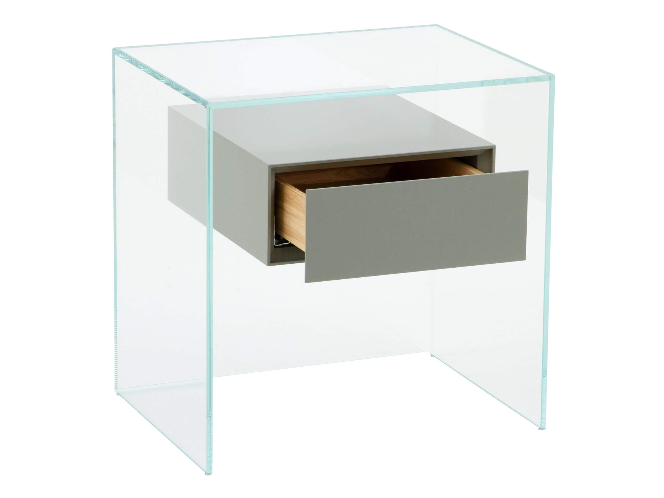 Beistelltisch Priya, Korpus Optiwhite Klar,