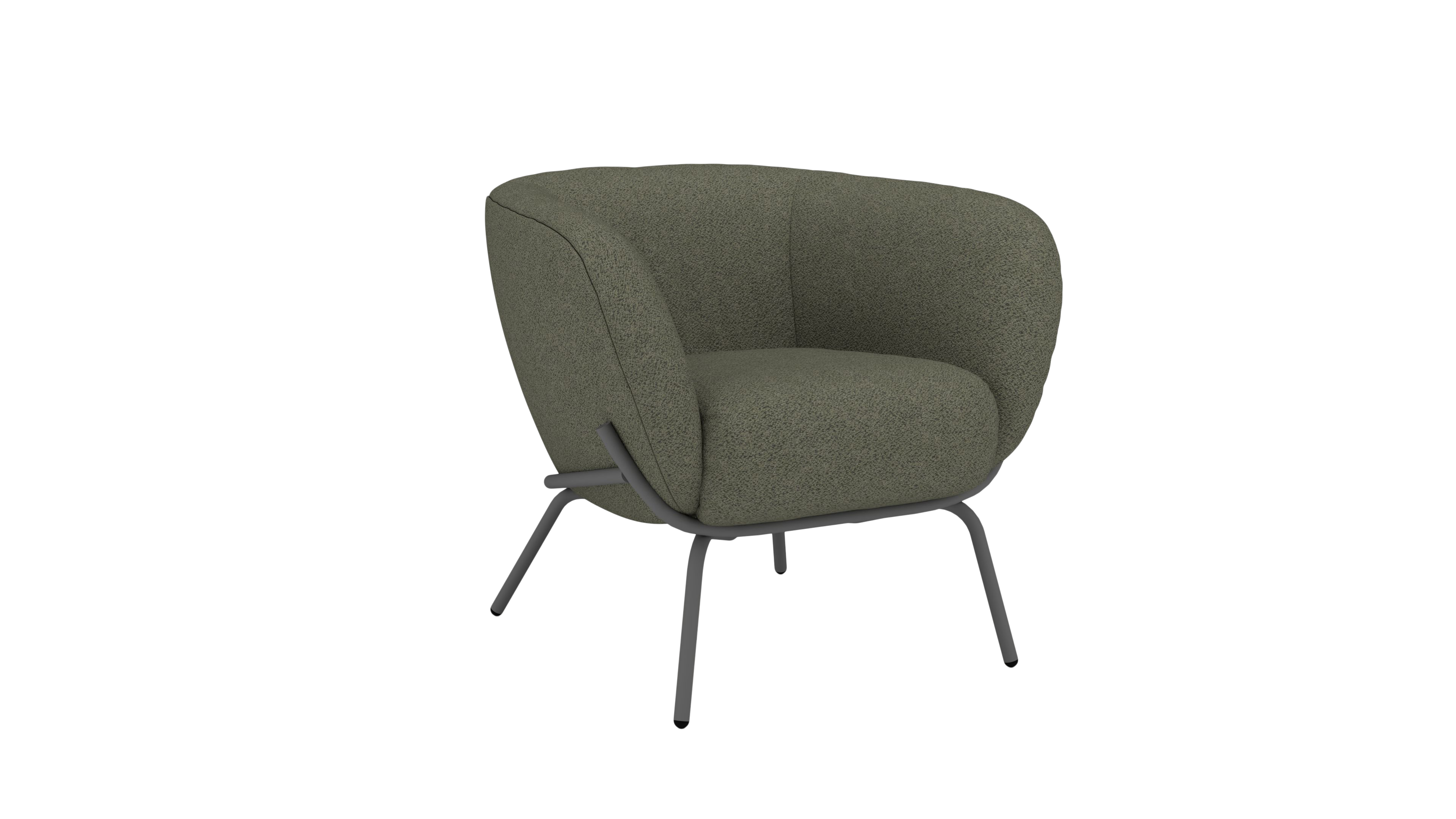 Sessel Neptune UrbanDesign / Farbe: Green / Bezugsmaterial: Stoff