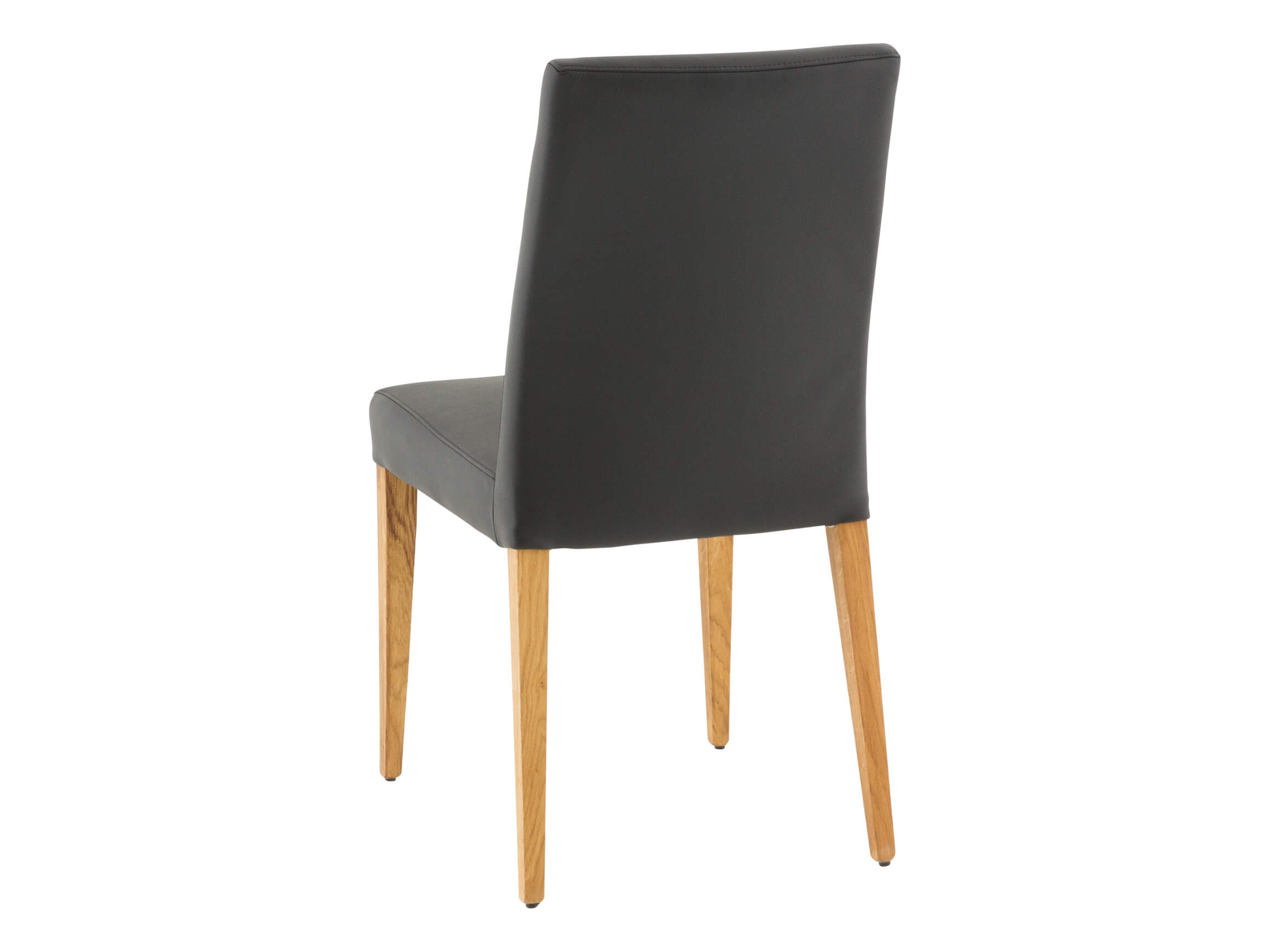 Stuhl Dresden Schwarz, Leder Dolaro Schwarz, Fuss